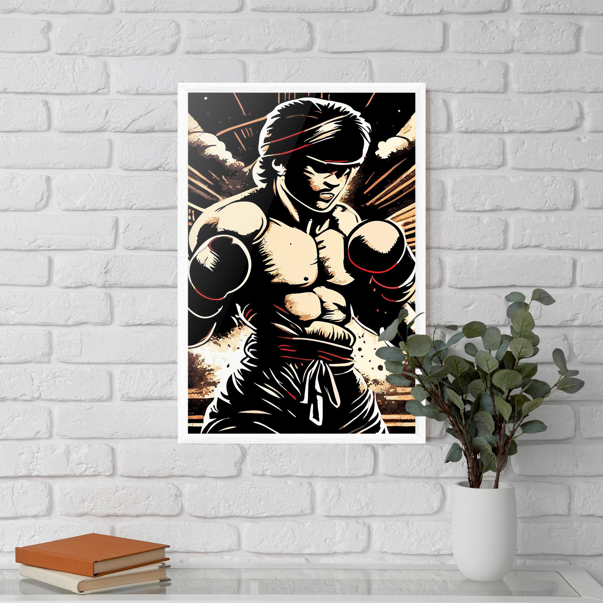 Poster Înrămat Boxing Video Game mockup 5