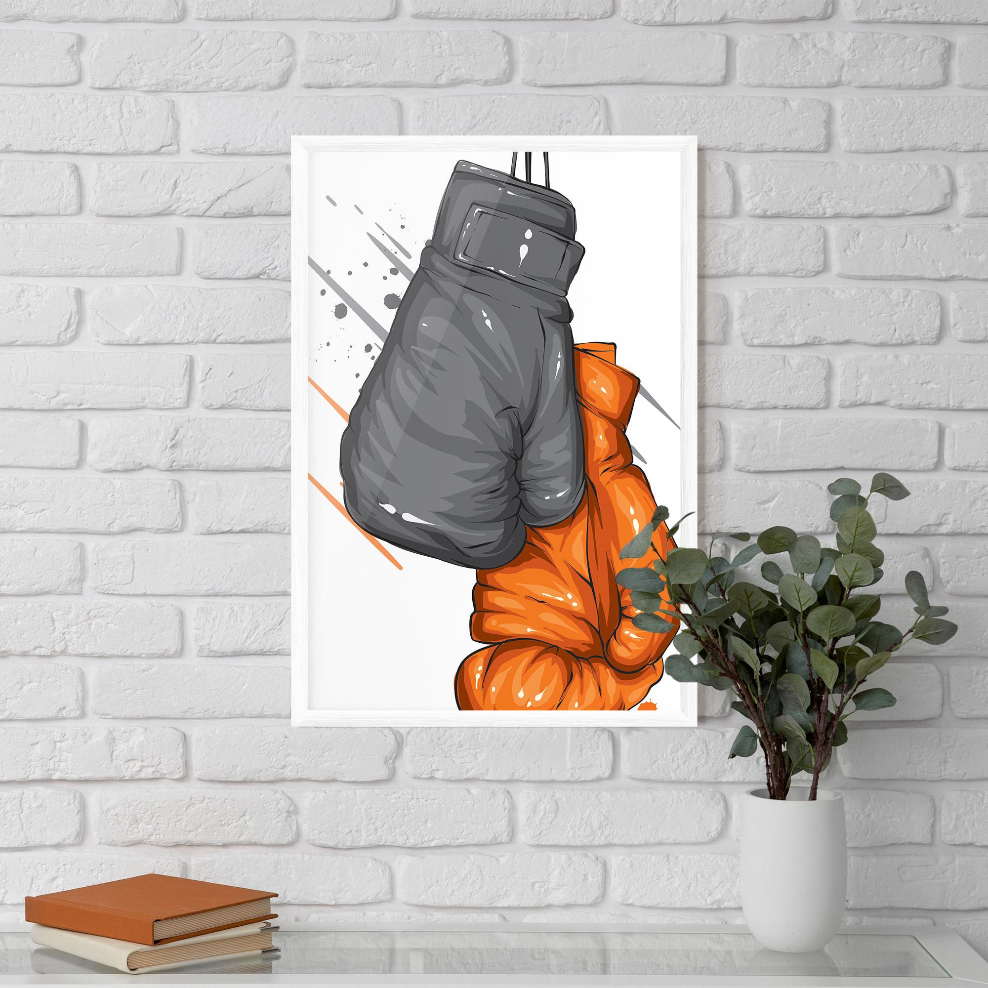 Poster Înrămat Grey Orange Glove mockup 5