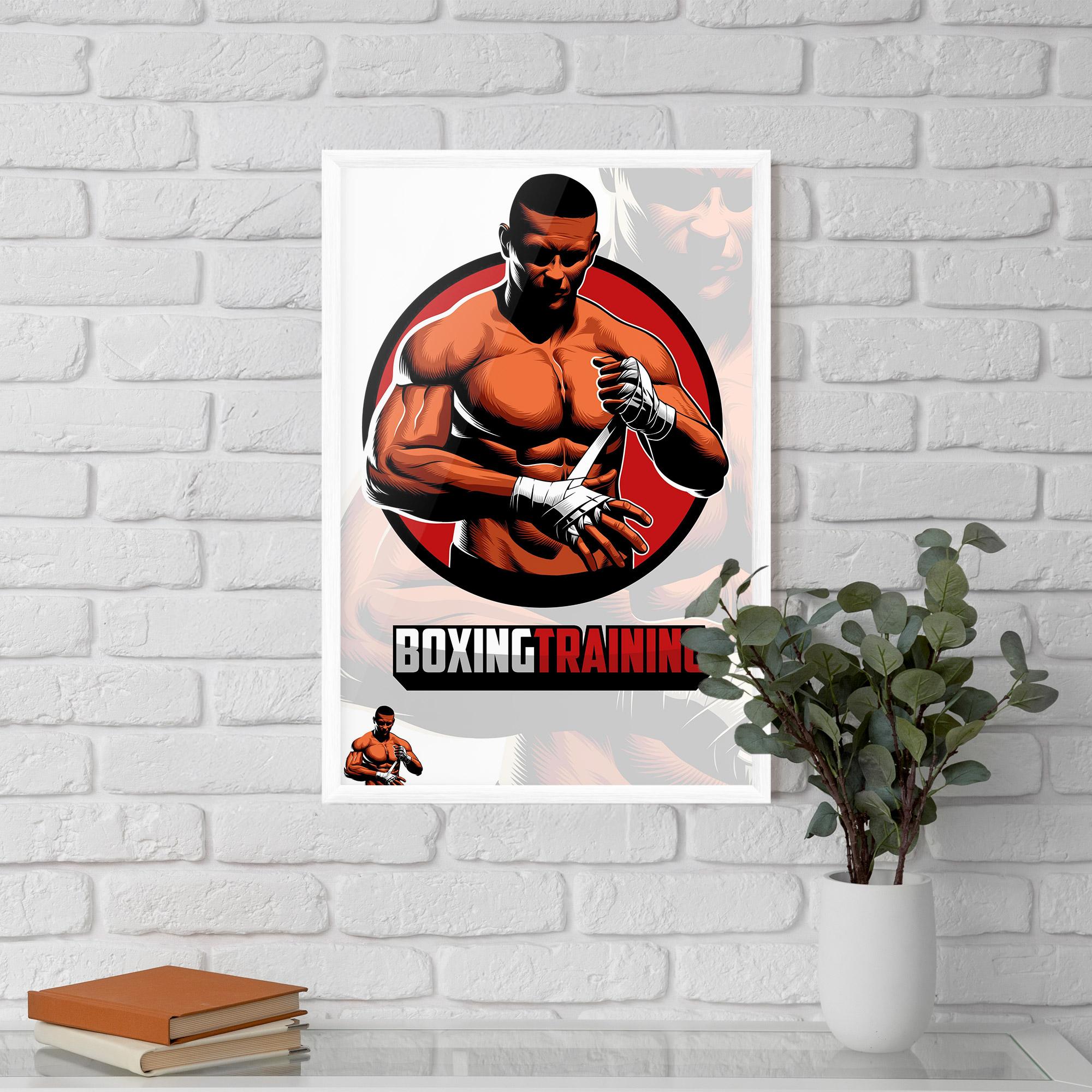 Poster Înrămat Training Fighter mockup 5
