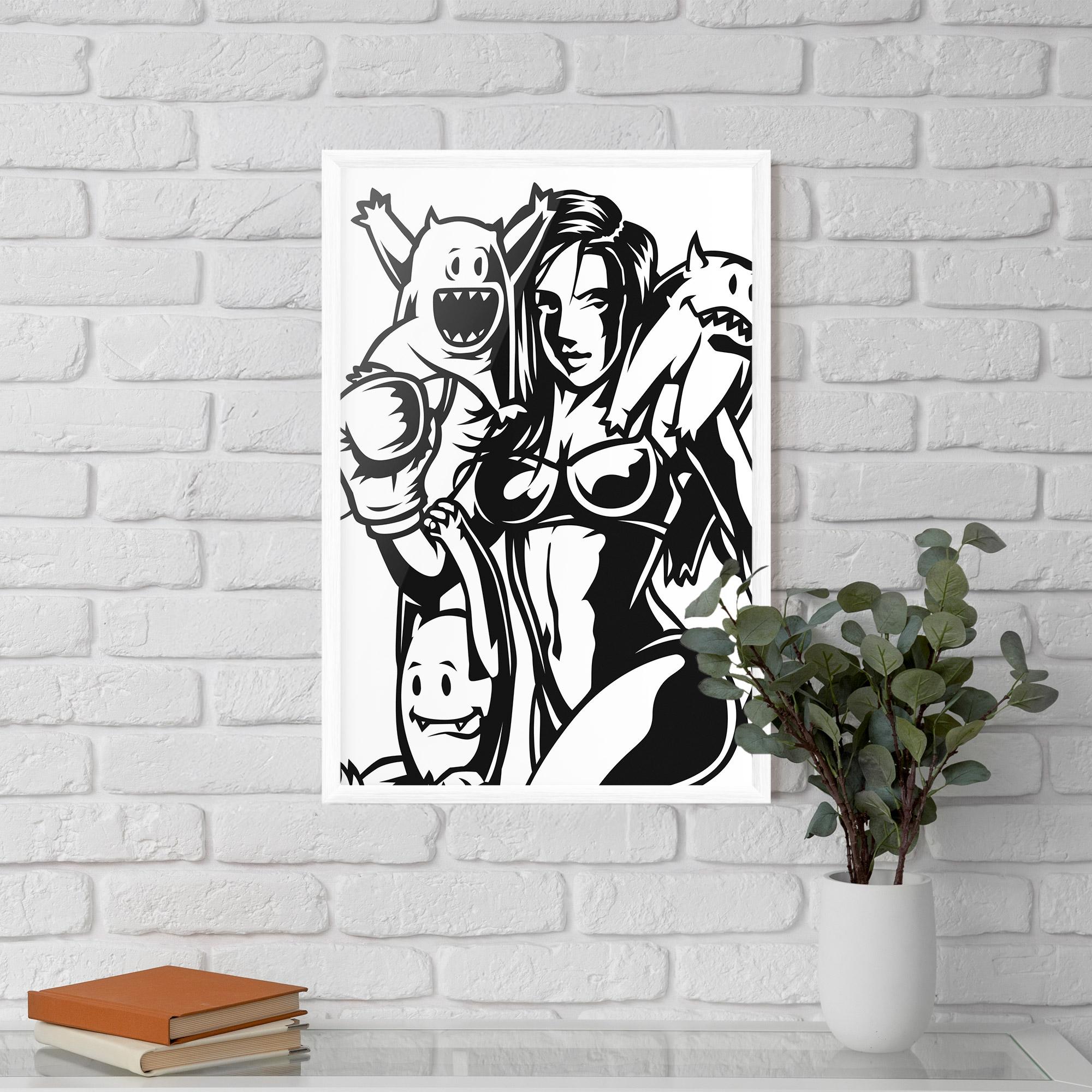 Poster Înrămat Woman Boxing mockup 5