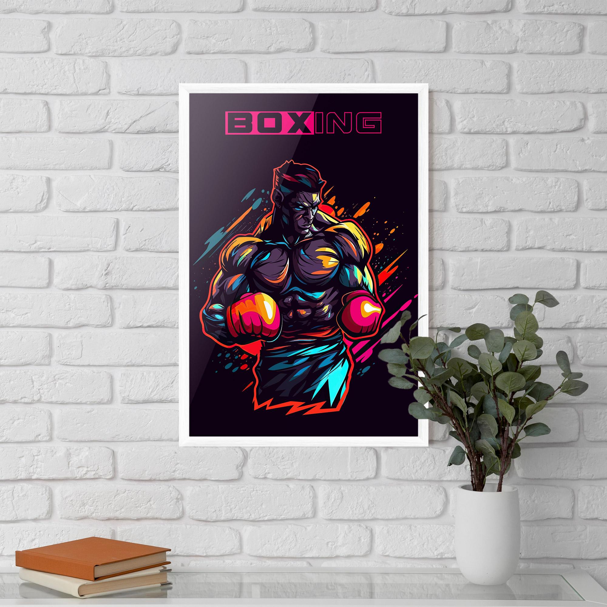 Poster Înrămat Yellow Light Box mockup 5