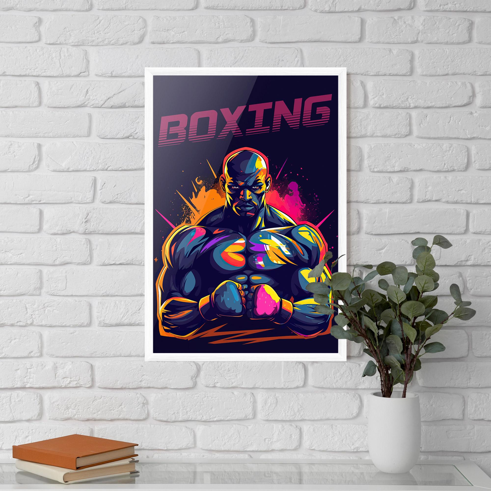 Poster Înrămat Yellow Pink Box mockup 5