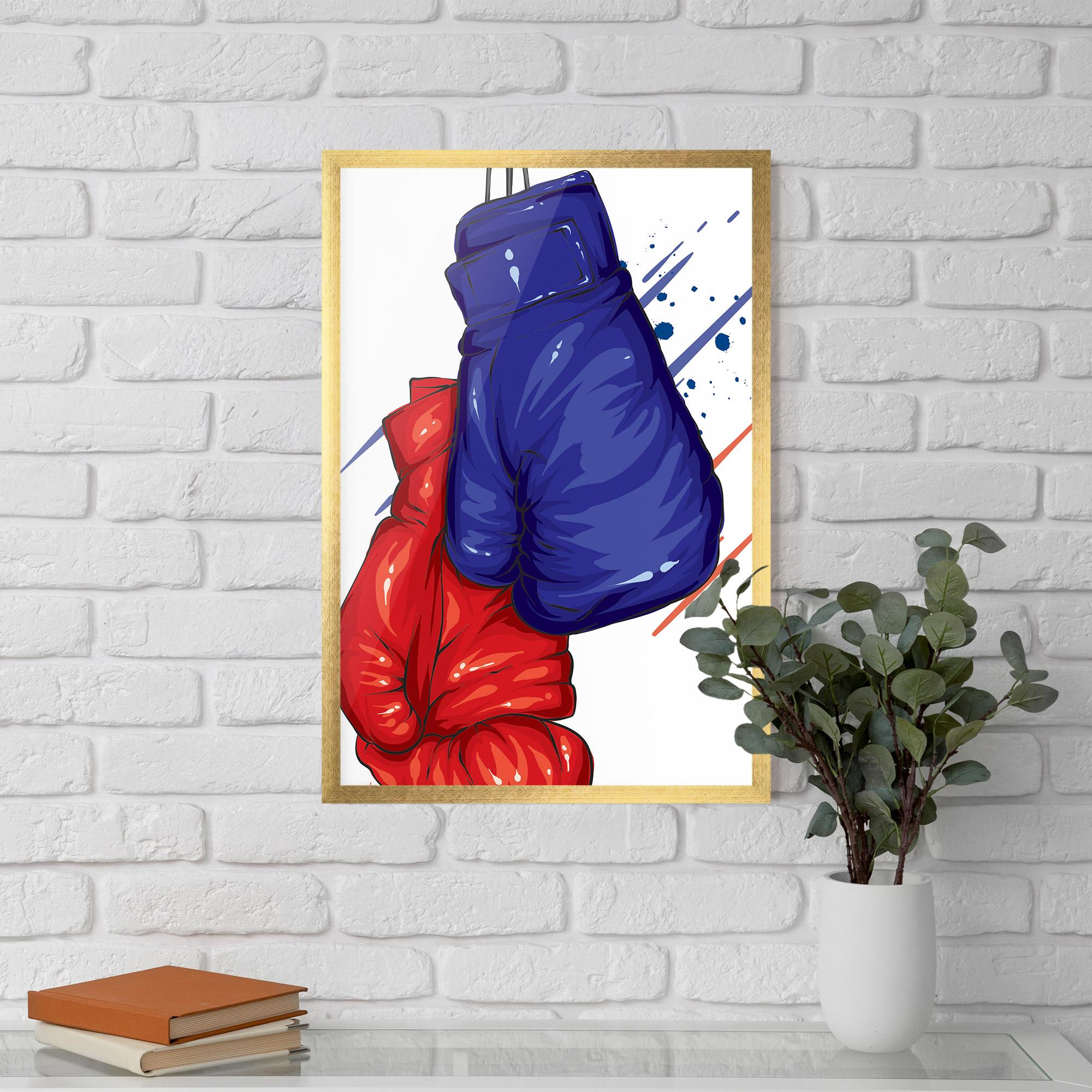 Poster Înrămat Blue Red Gloves mockup 5