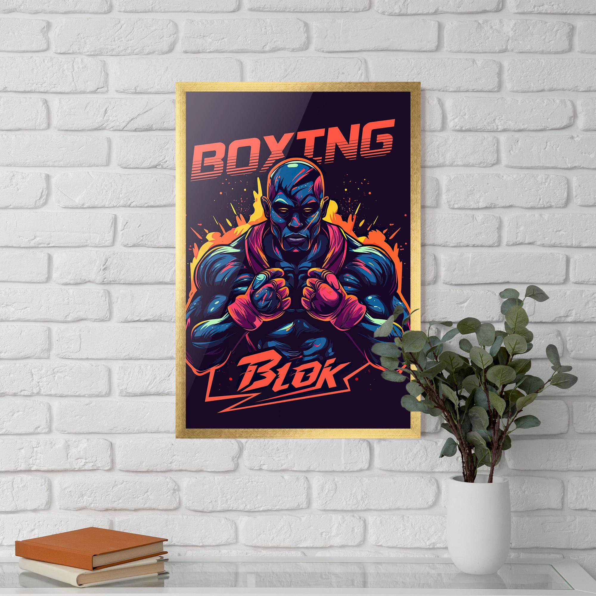 Poster Înrămat Boxing Blok mockup 5