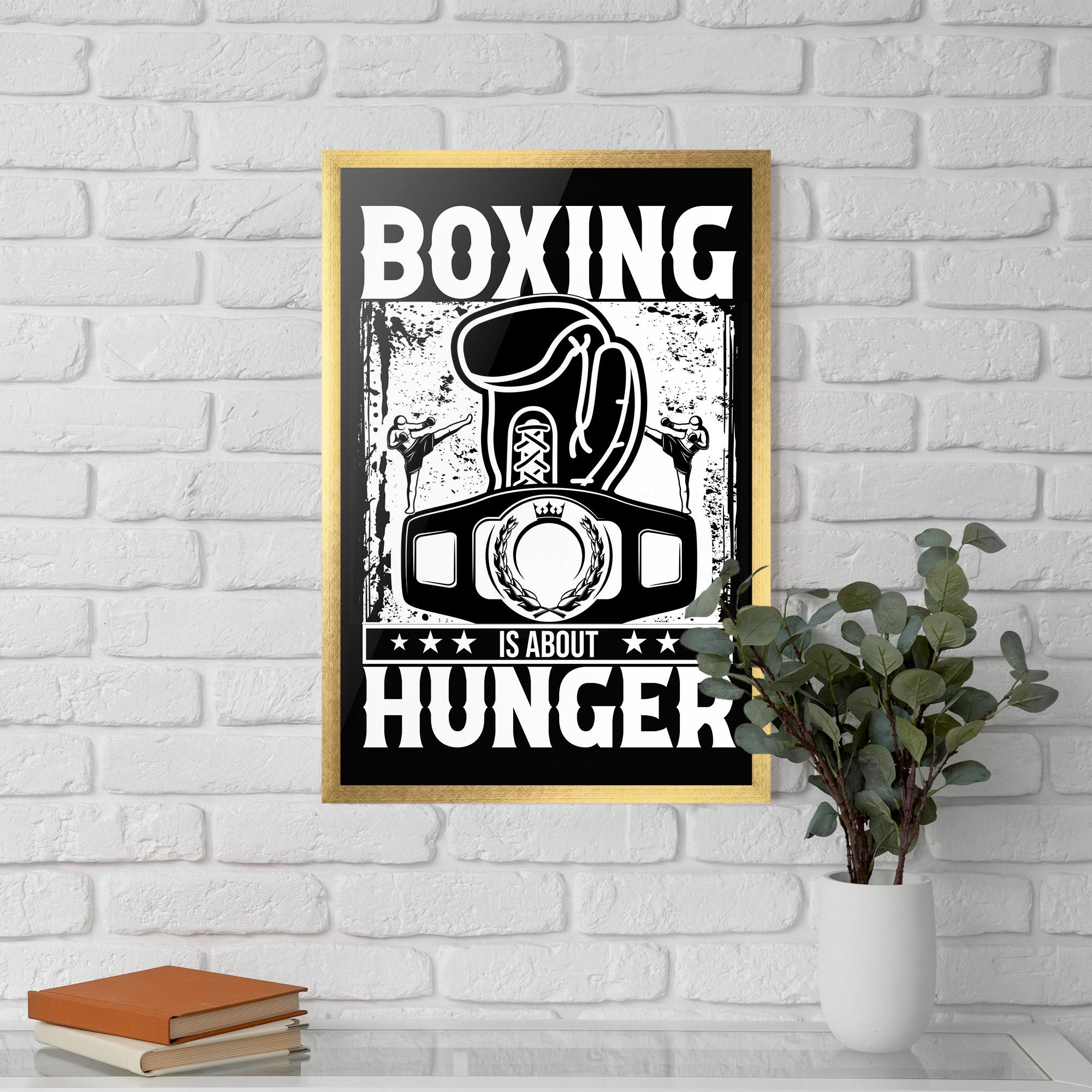 Poster Înrămat Boxing Hunger mockup 5