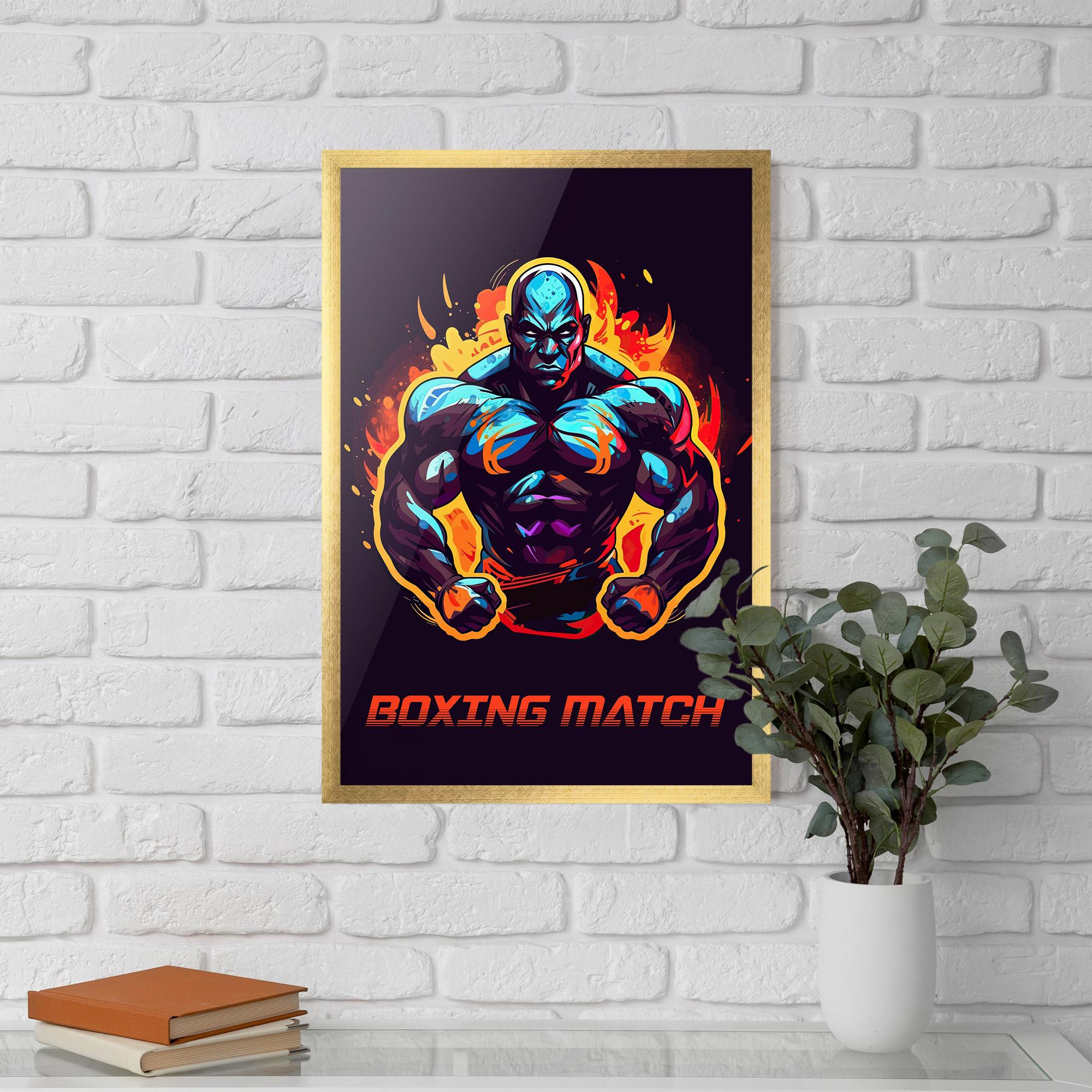 Poster Înrămat Boxing Strong Match mockup 5
