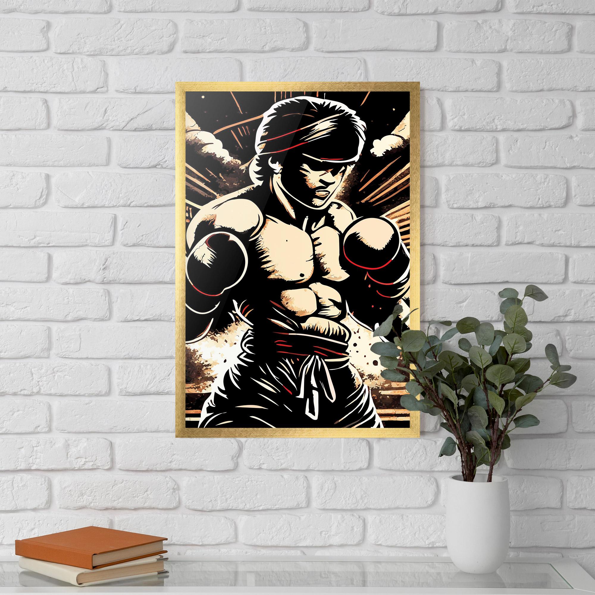 Poster Înrămat Boxing Video Game mockup 5