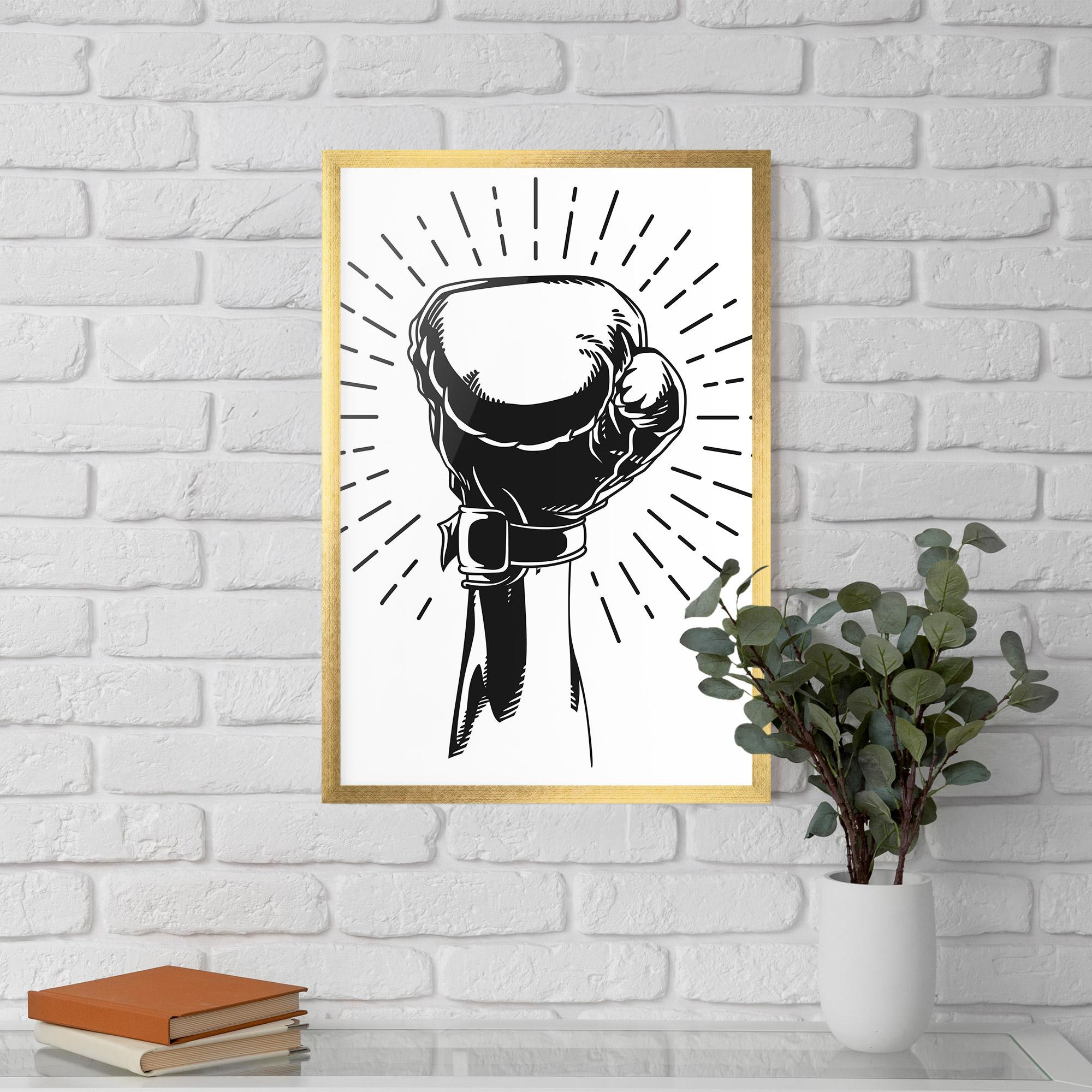 Poster Înrămat White Hand Boxing mockup 5