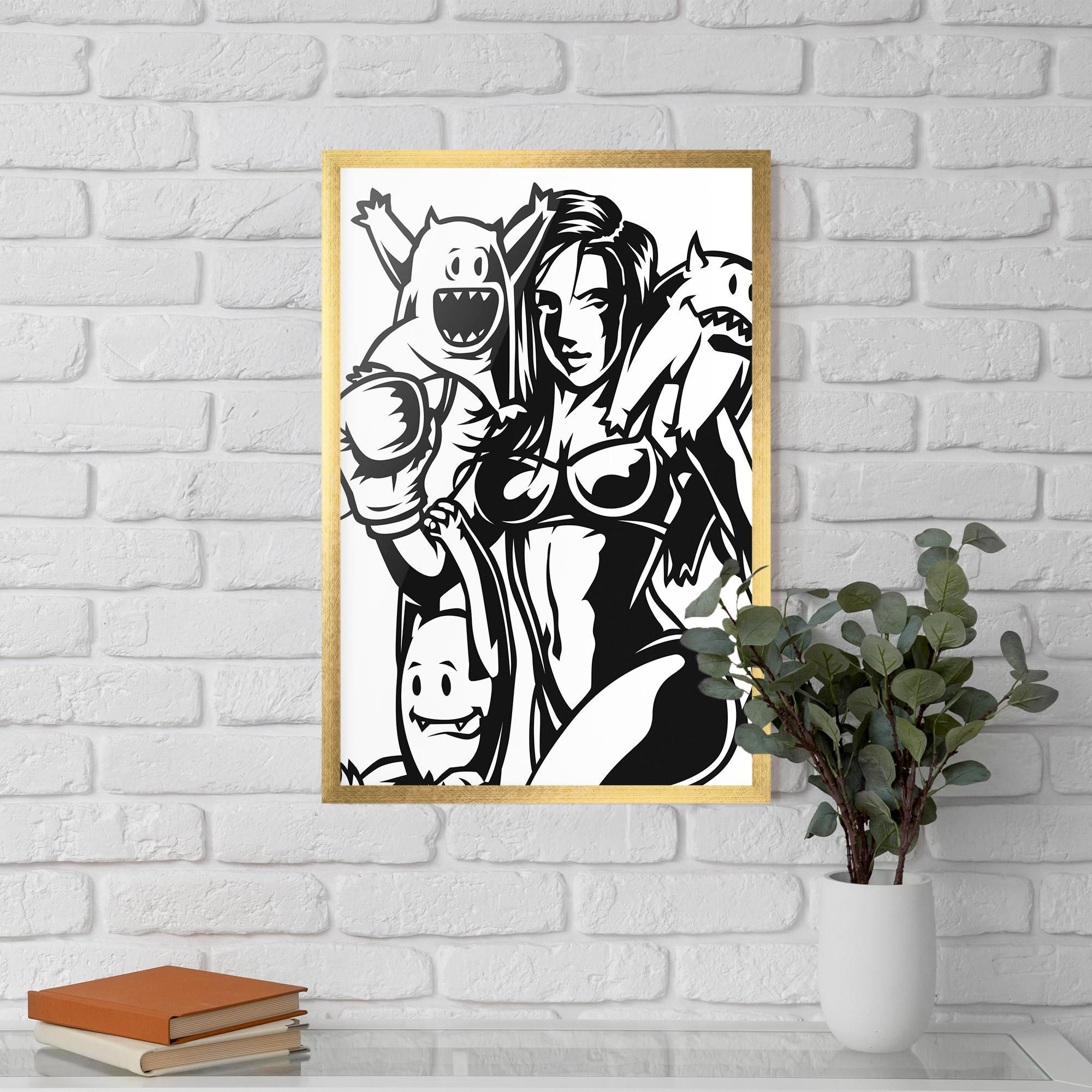 Poster Înrămat Woman Boxing mockup 5