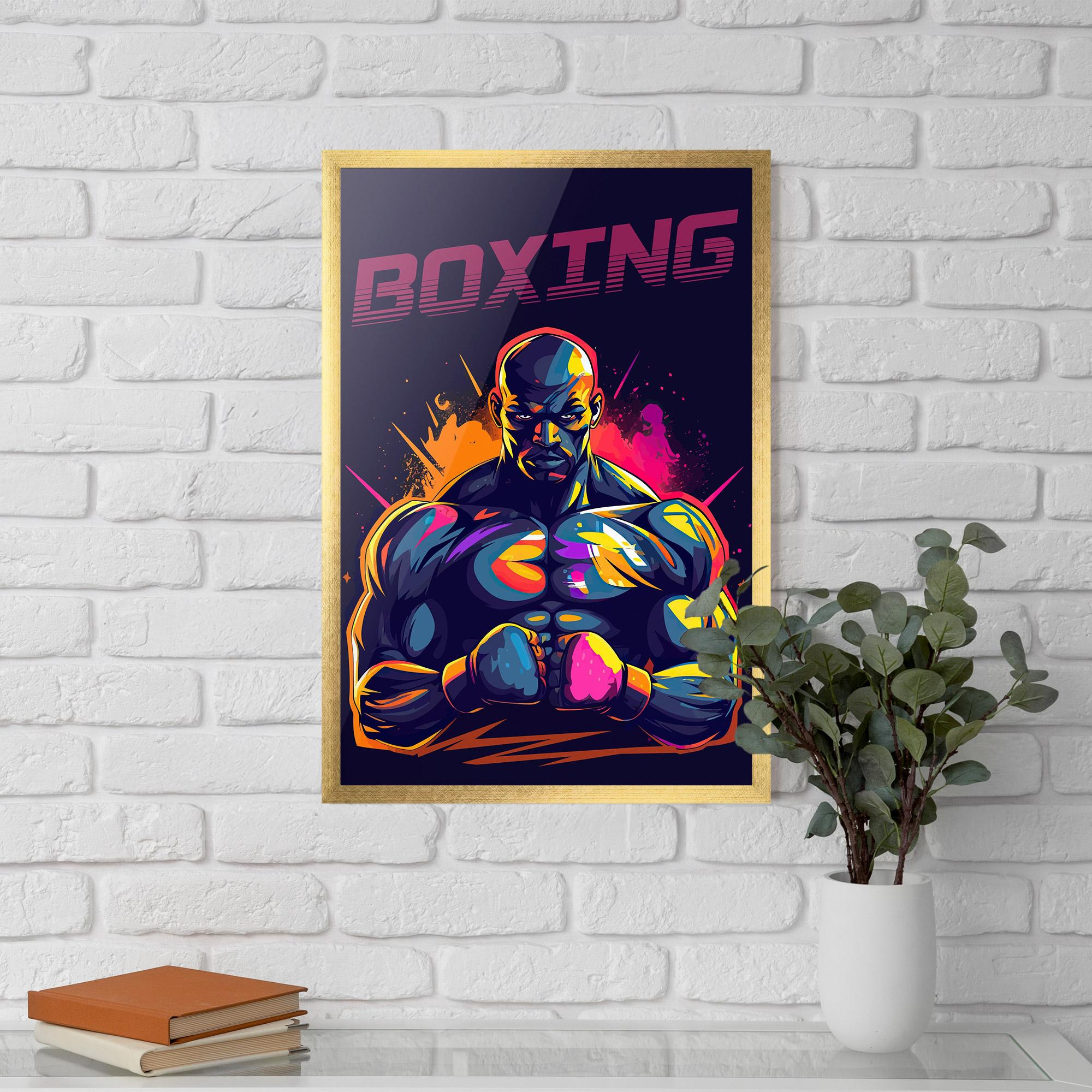 Poster Înrămat Yellow Pink Box mockup 5