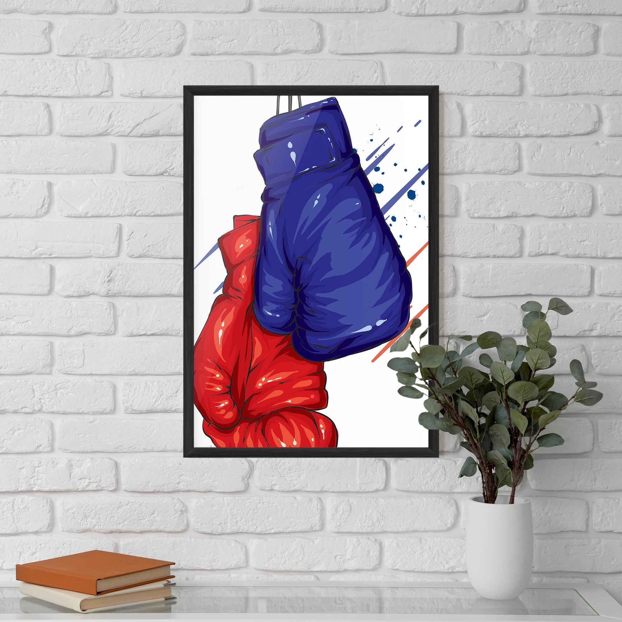Poster Înrămat Blue Red Gloves mockup 5