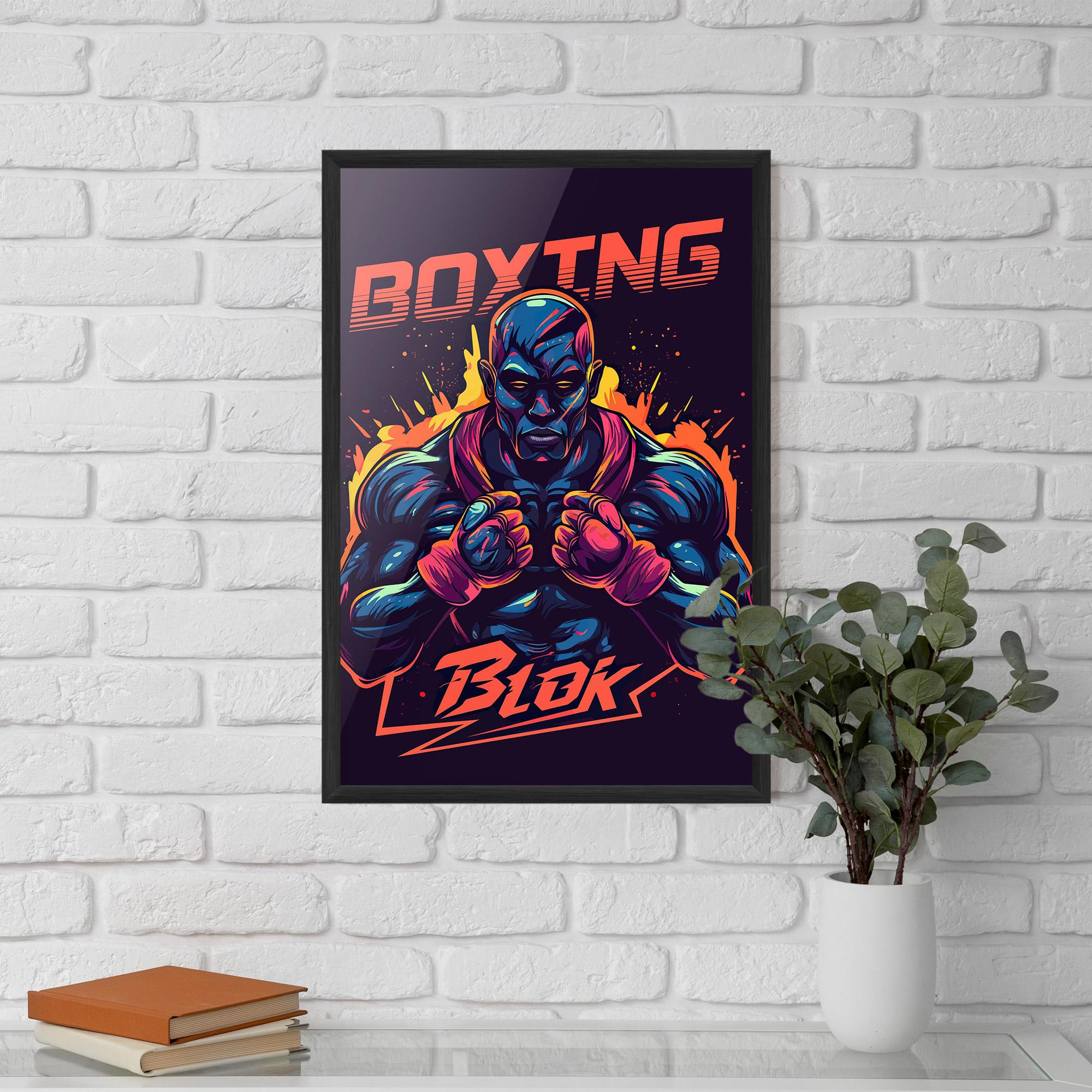 Poster Înrămat Boxing Blok mockup 5