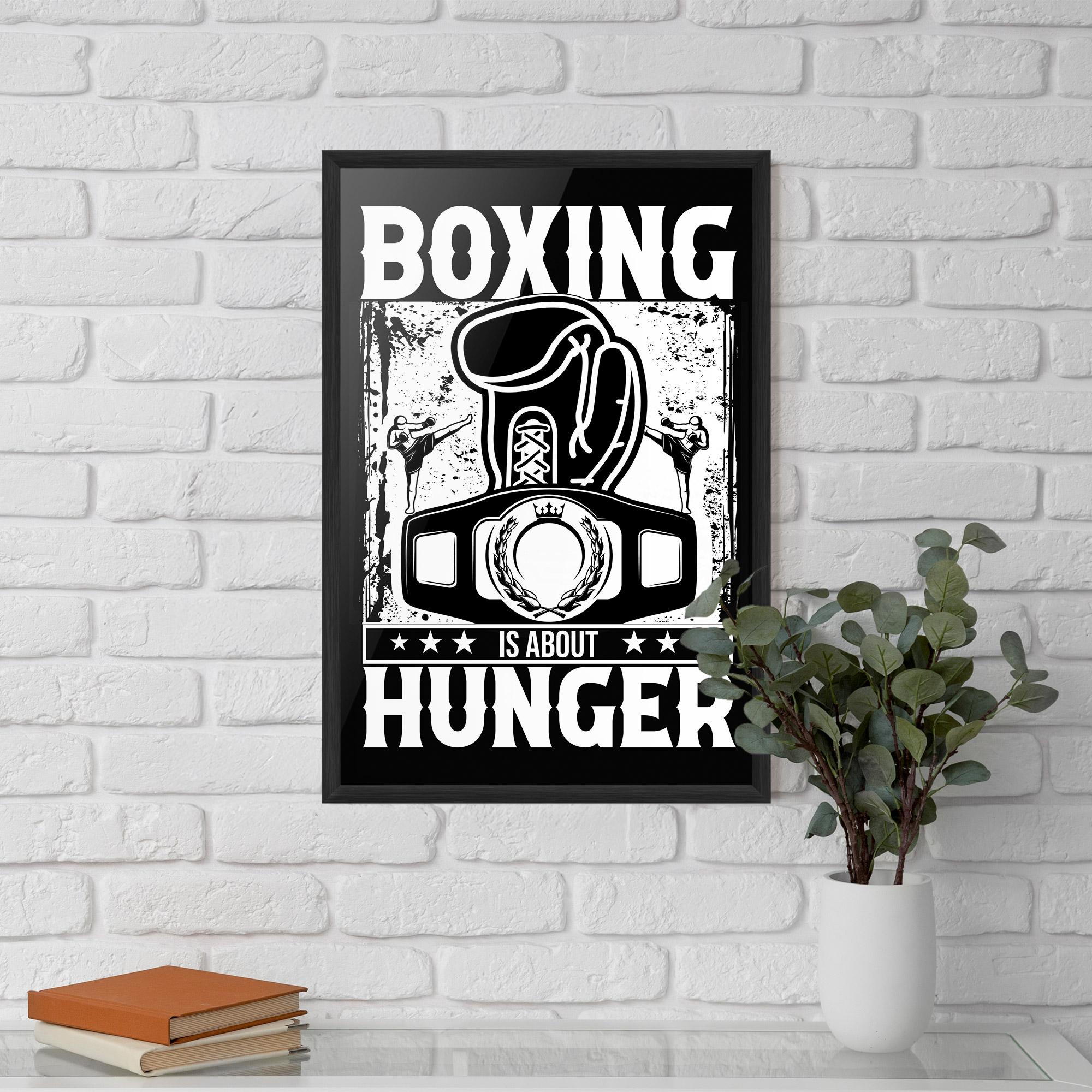 Poster Înrămat Boxing Hunger mockup 5