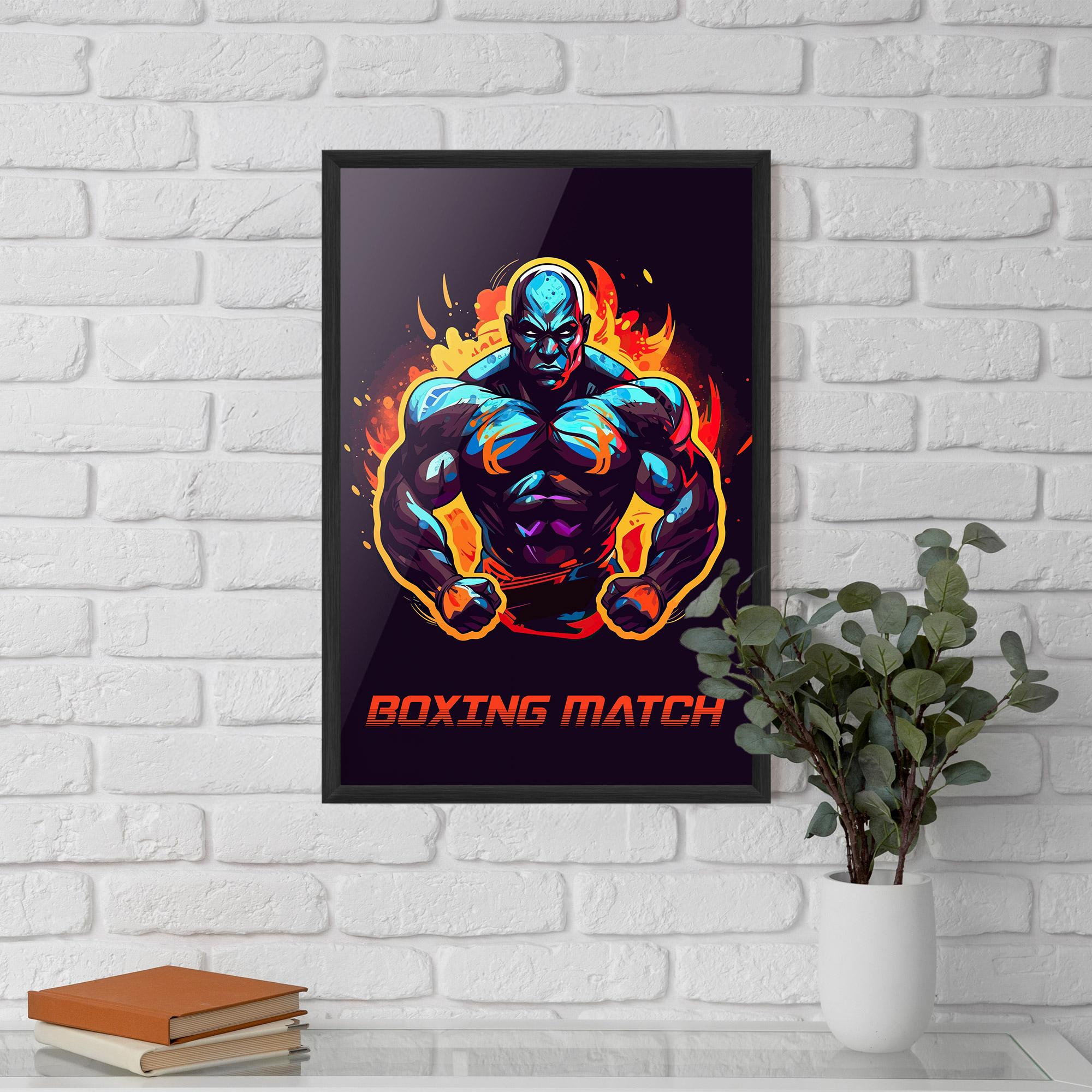 Poster Înrămat Boxing Strong Match mockup 5