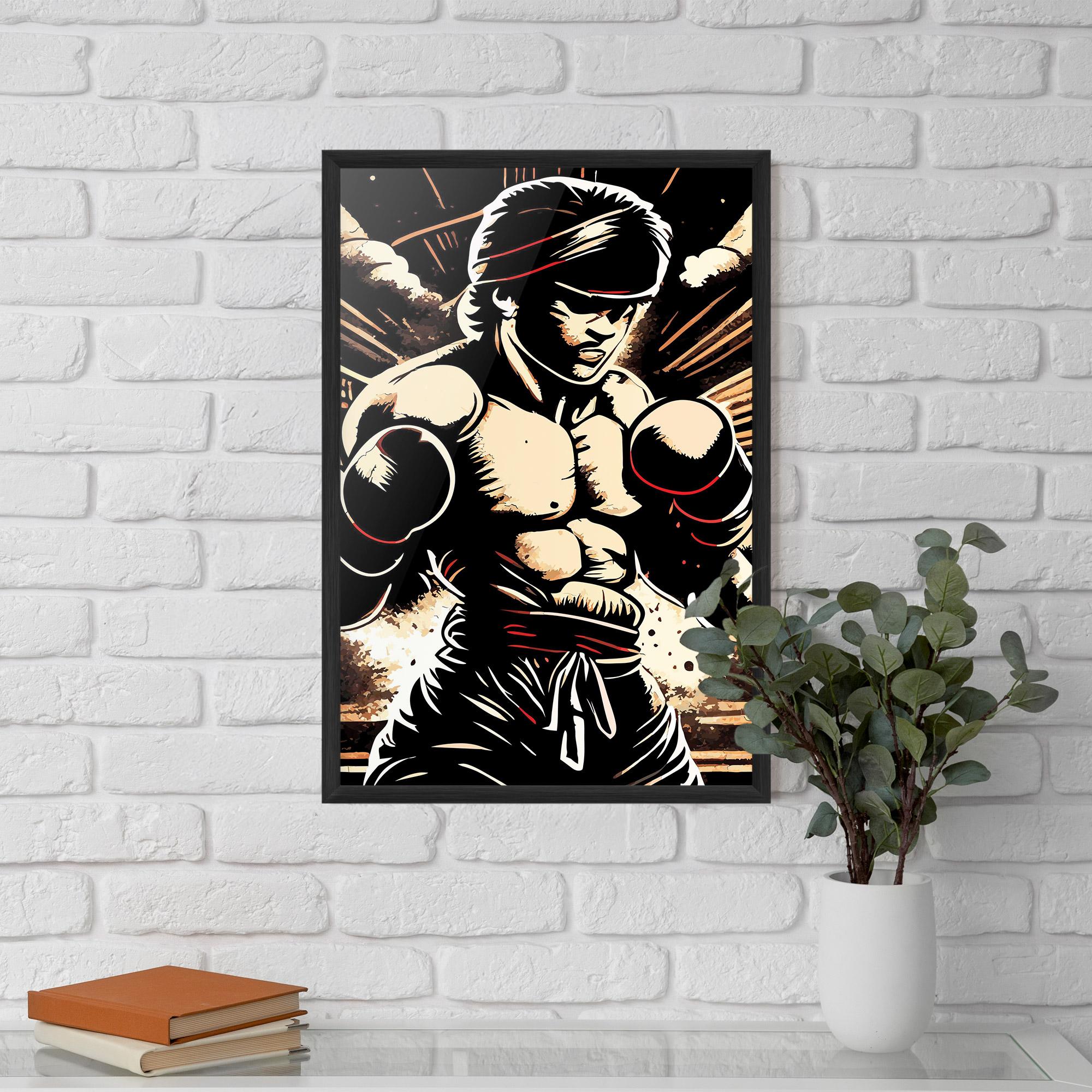 Poster Înrămat Boxing Video Game mockup 5