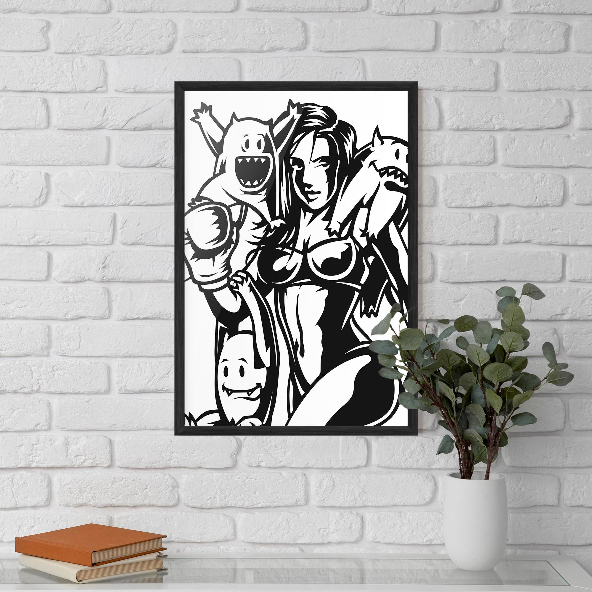 Poster Înrămat Woman Boxing mockup 5