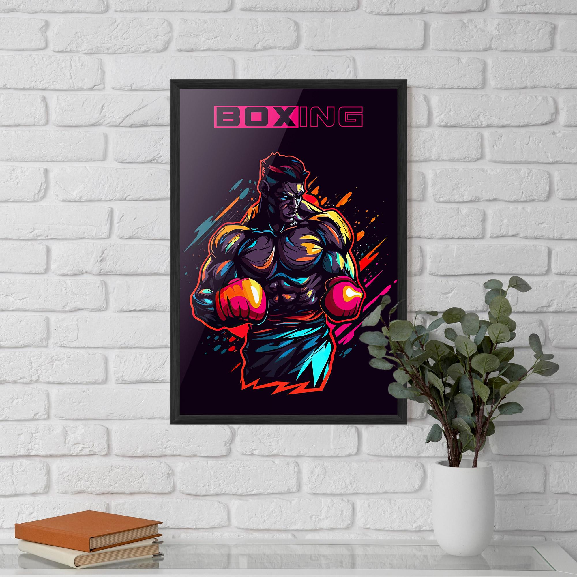 Poster Înrămat Yellow Light Box mockup 5