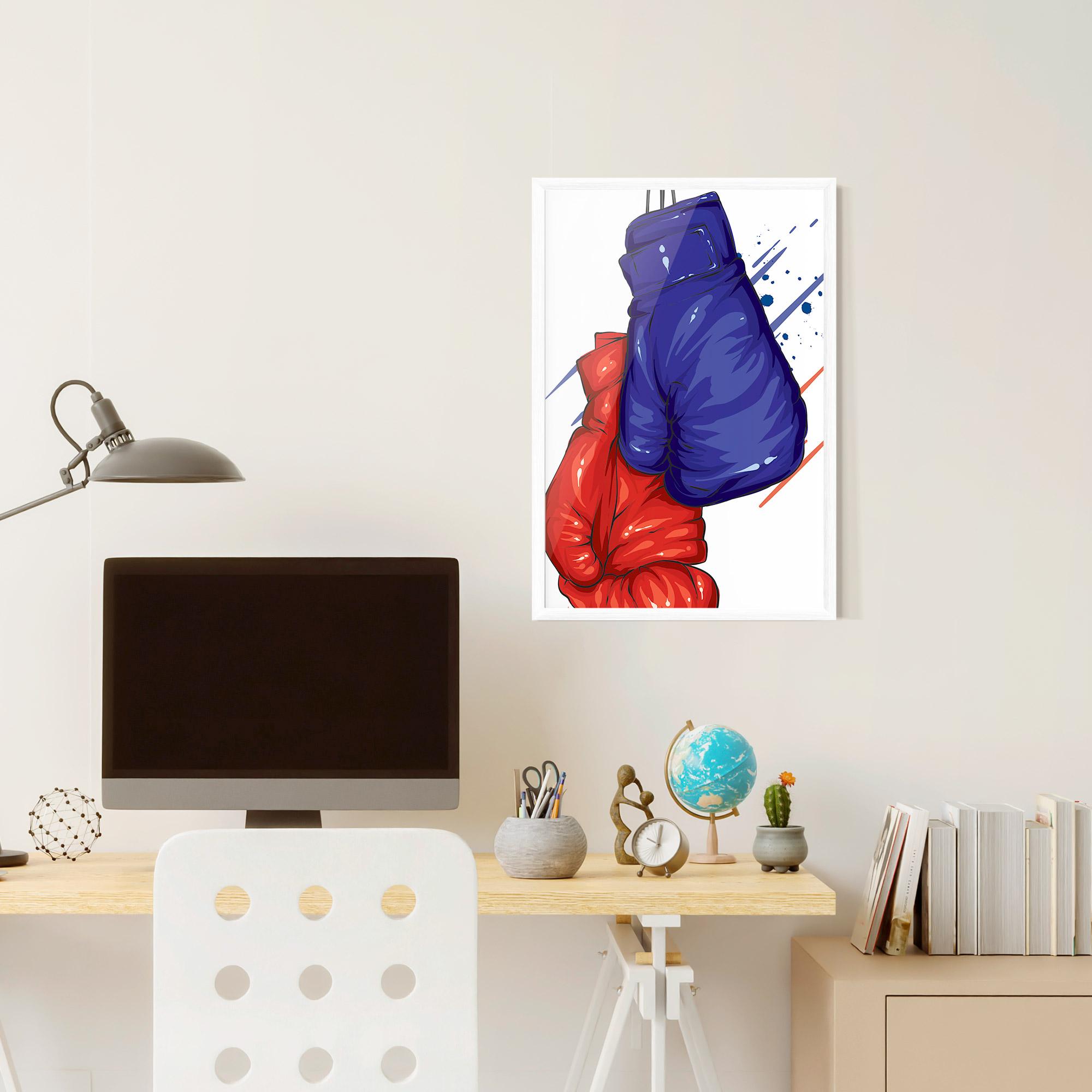 Poster Înrămat Blue Red Gloves mockup 6