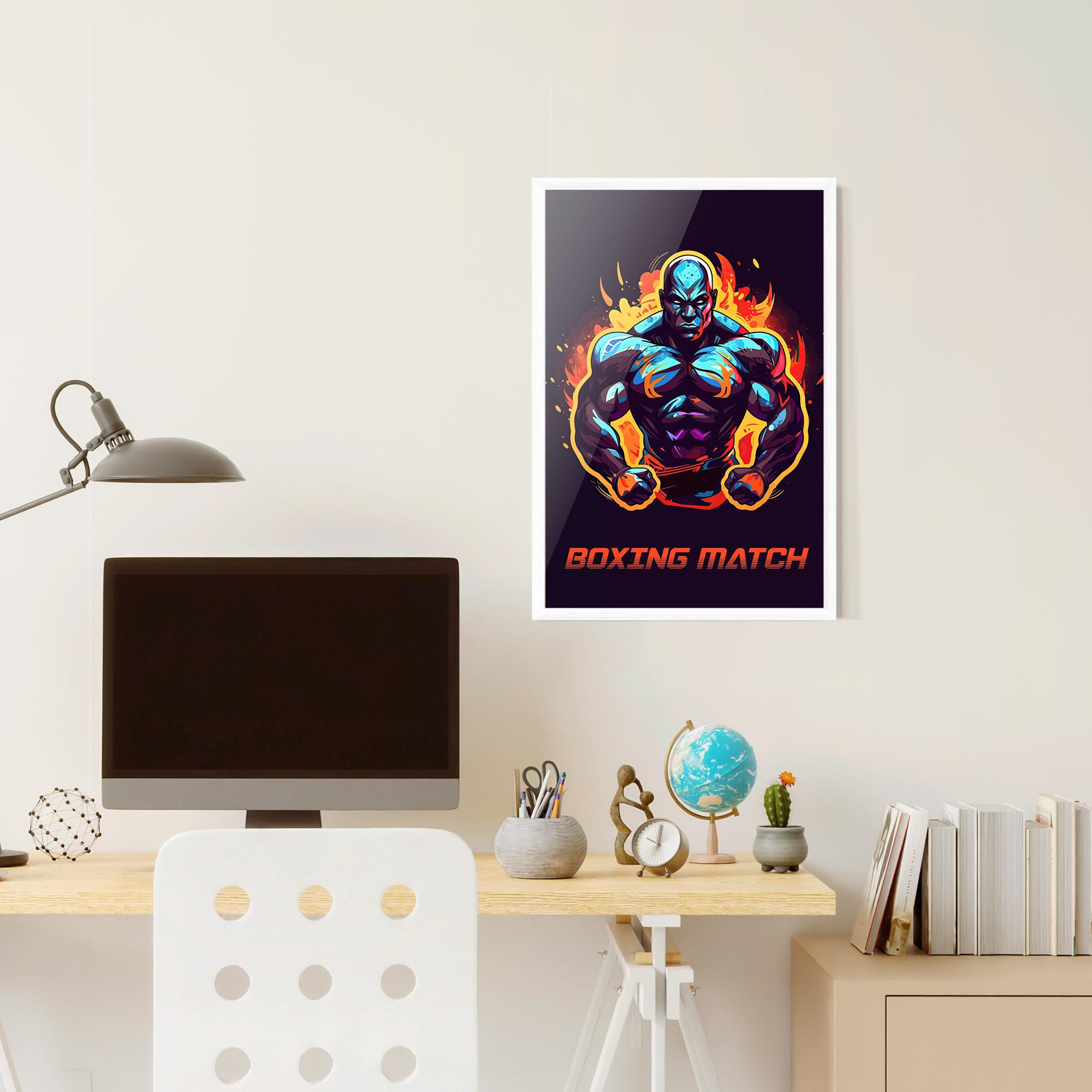Poster Înrămat Boxing Strong Match mockup 6