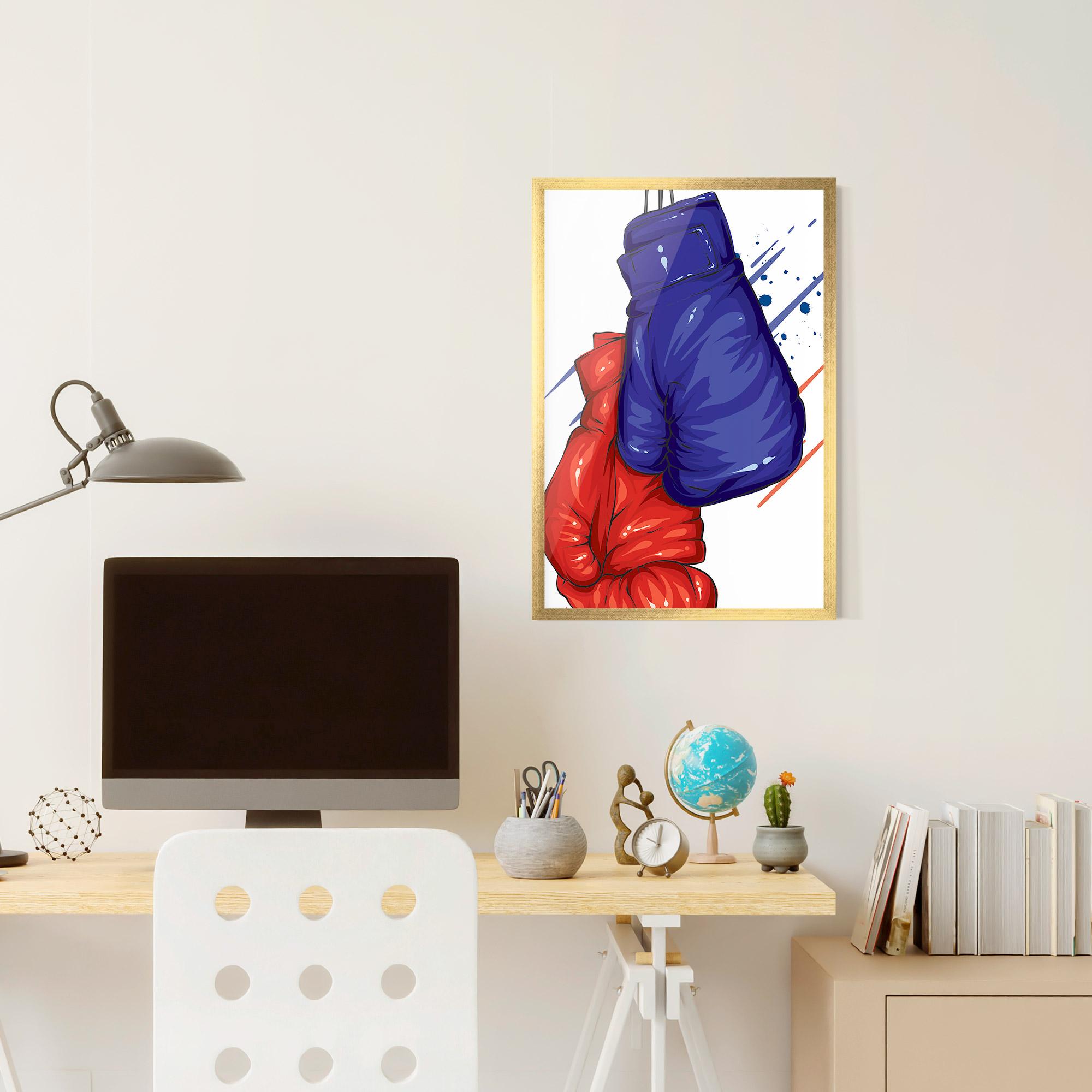 Poster Înrămat Blue Red Gloves mockup 6