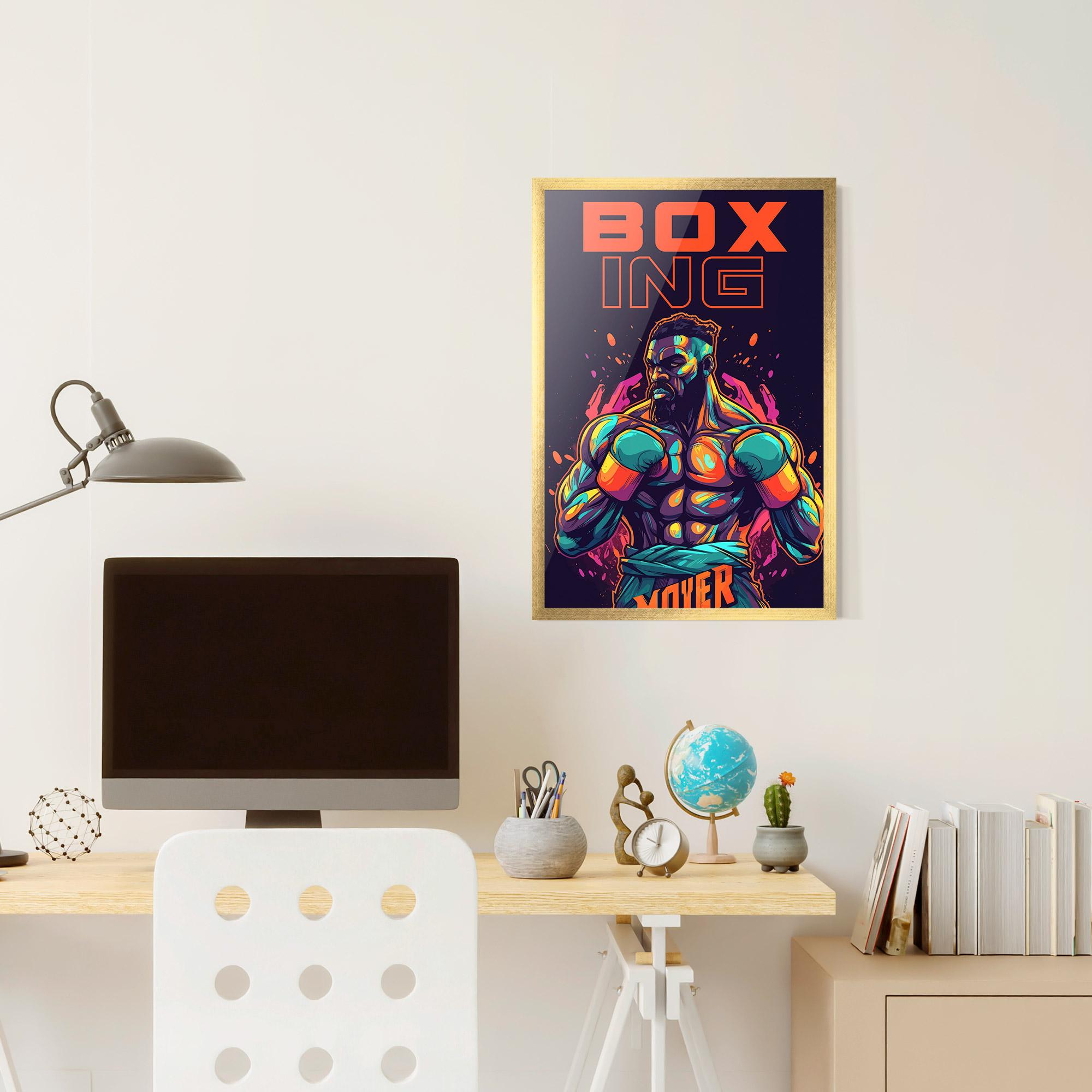 Poster Înrămat Box Ing mockup 6