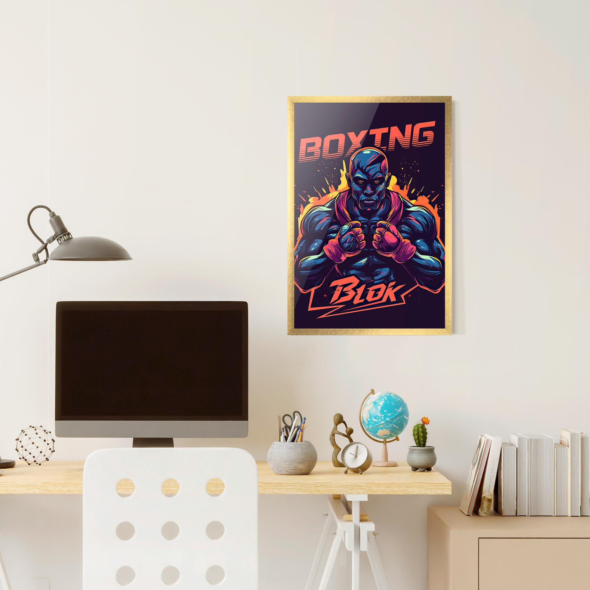 Poster Înrămat Boxing Blok mockup 6