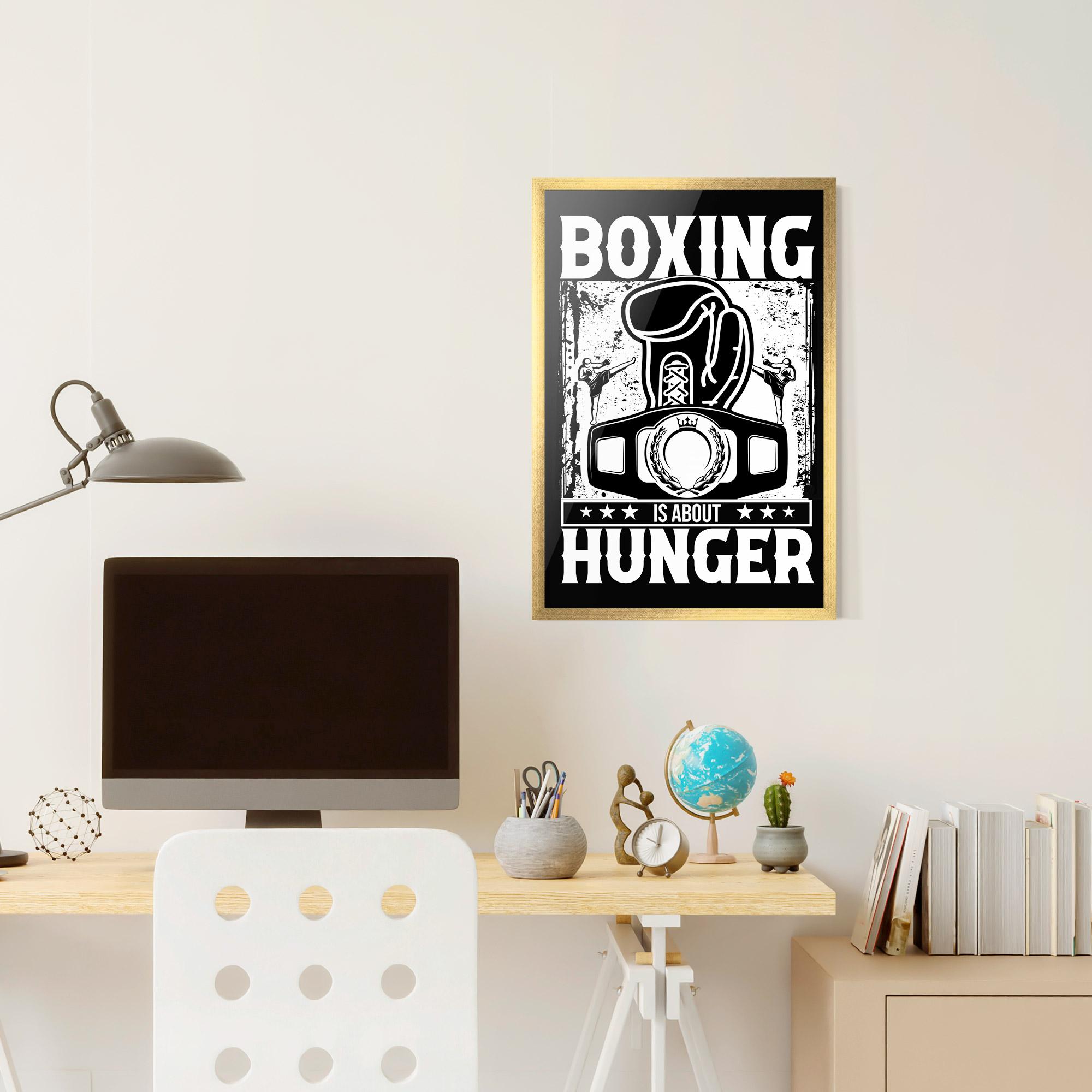 Poster Înrămat Boxing Hunger mockup 6