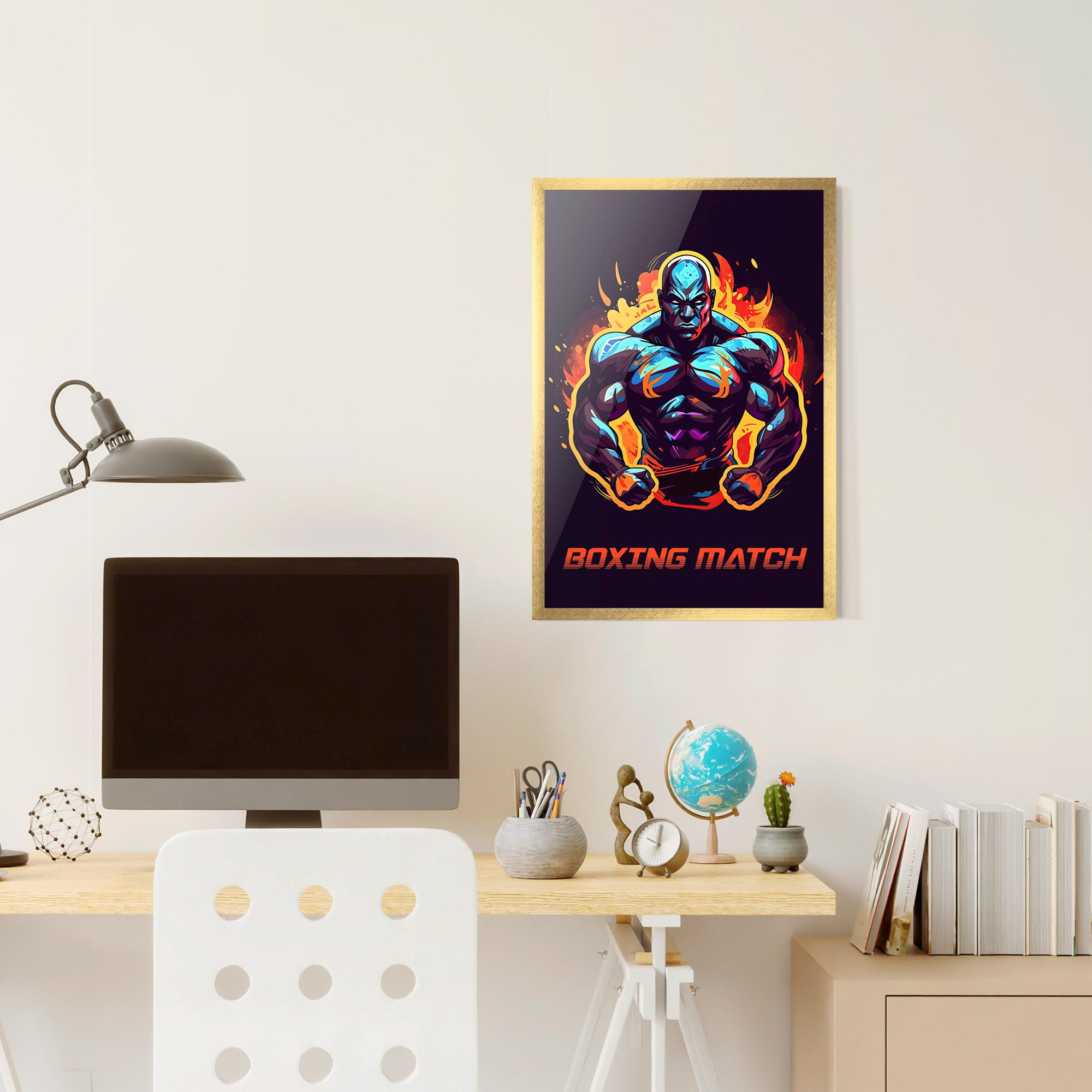 Poster Înrămat Boxing Strong Match mockup 6