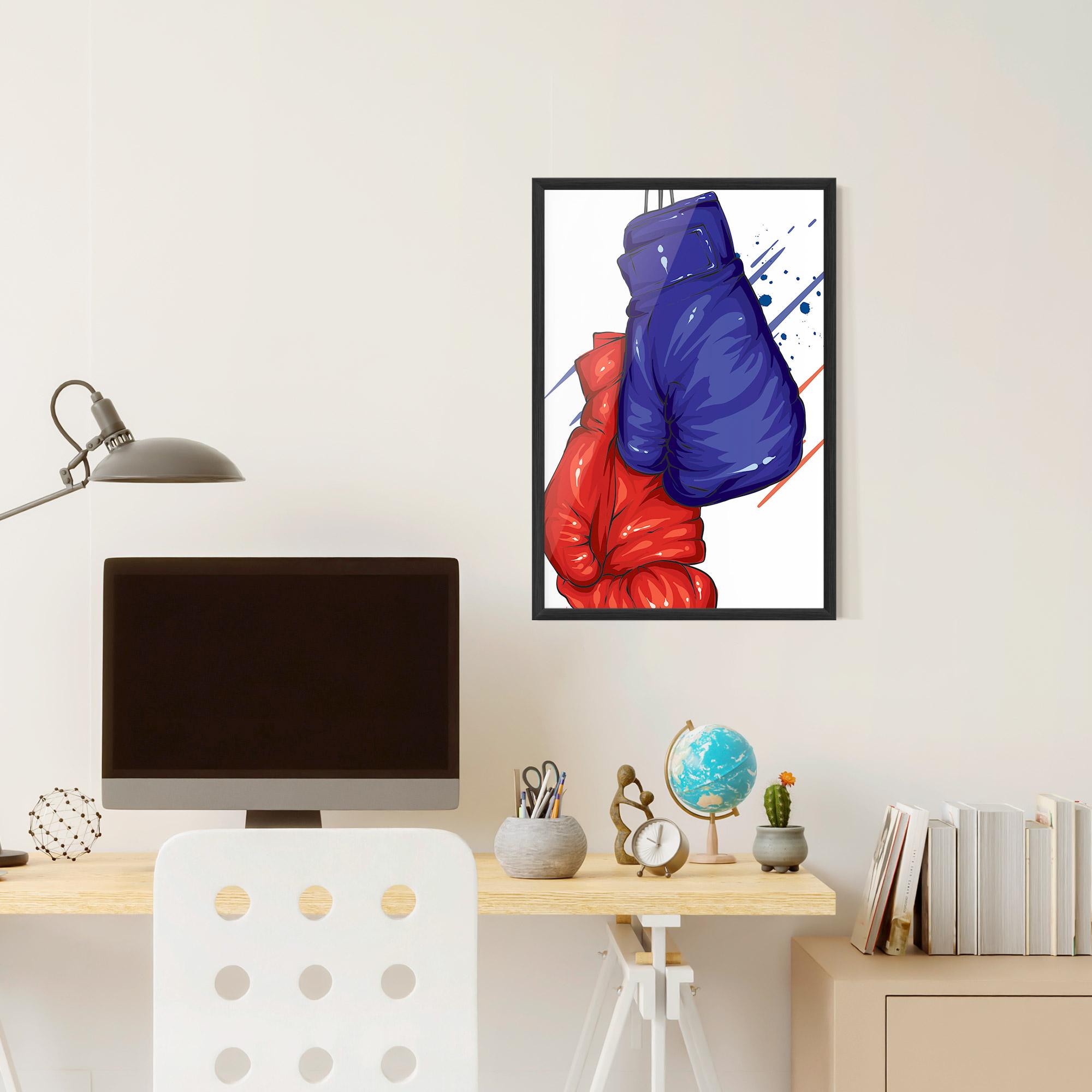 Poster Înrămat Blue Red Gloves mockup 6