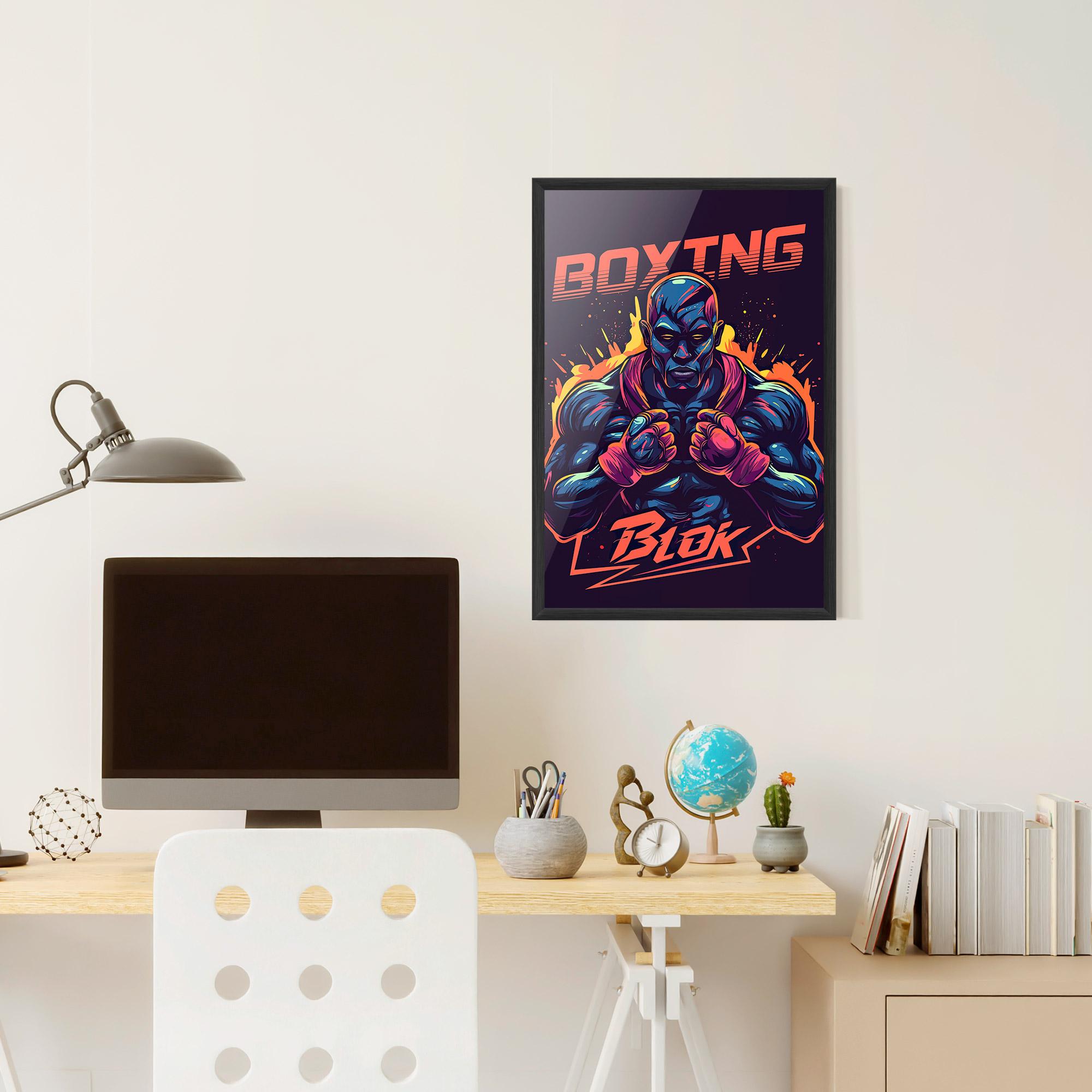 Poster Înrămat Boxing Blok mockup 6