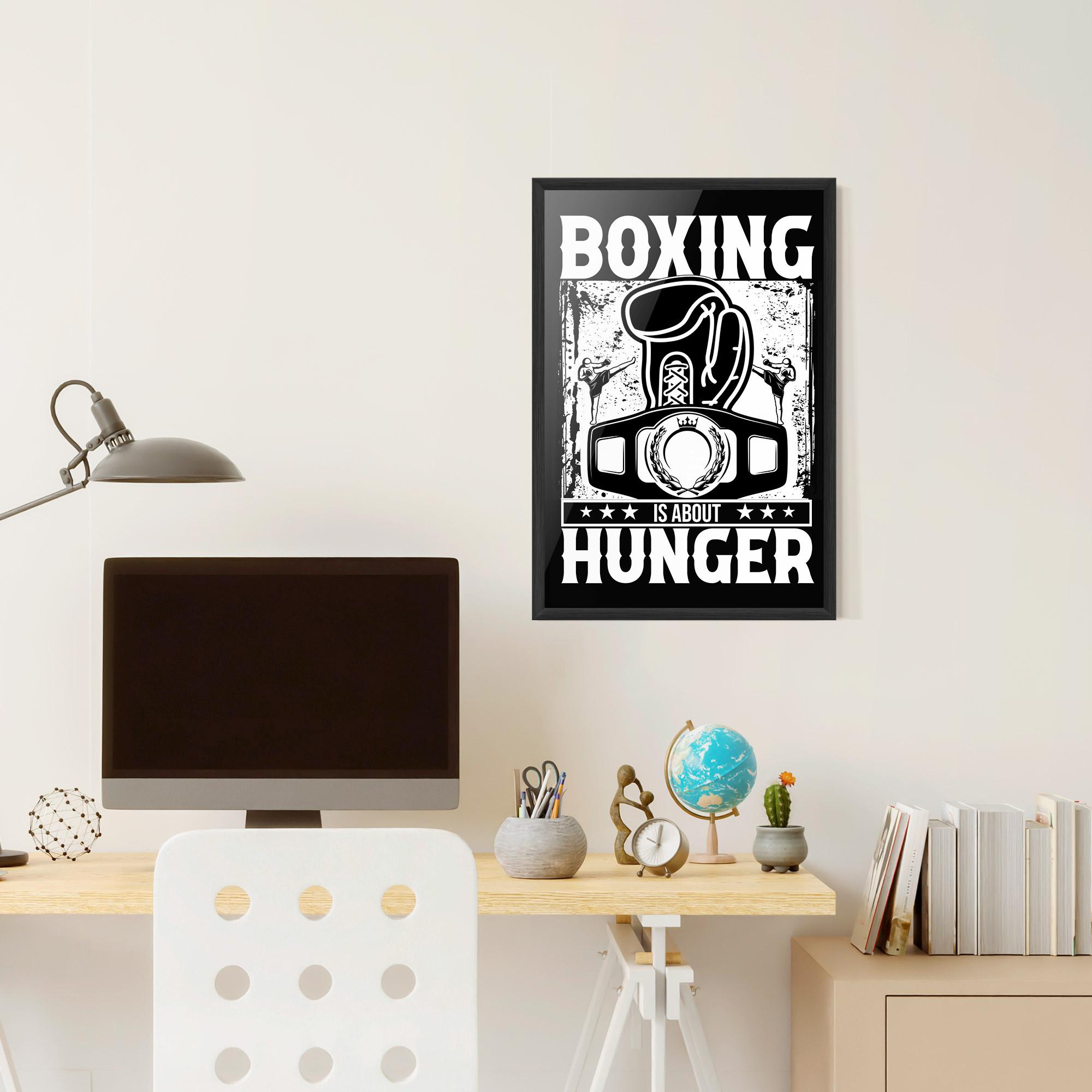 Poster Înrămat Boxing Hunger mockup 6