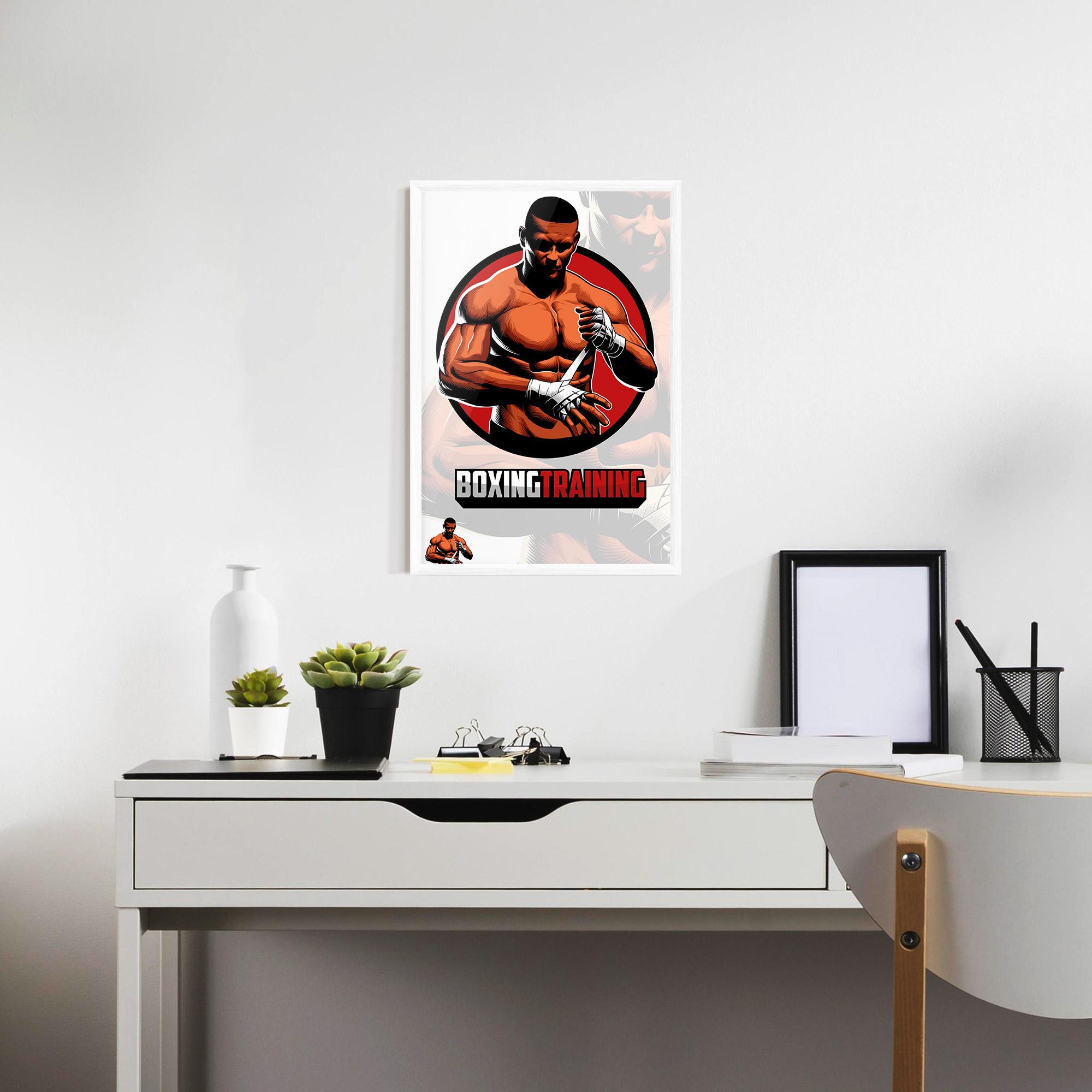 Poster Înrămat Training Fighter mockup 7
