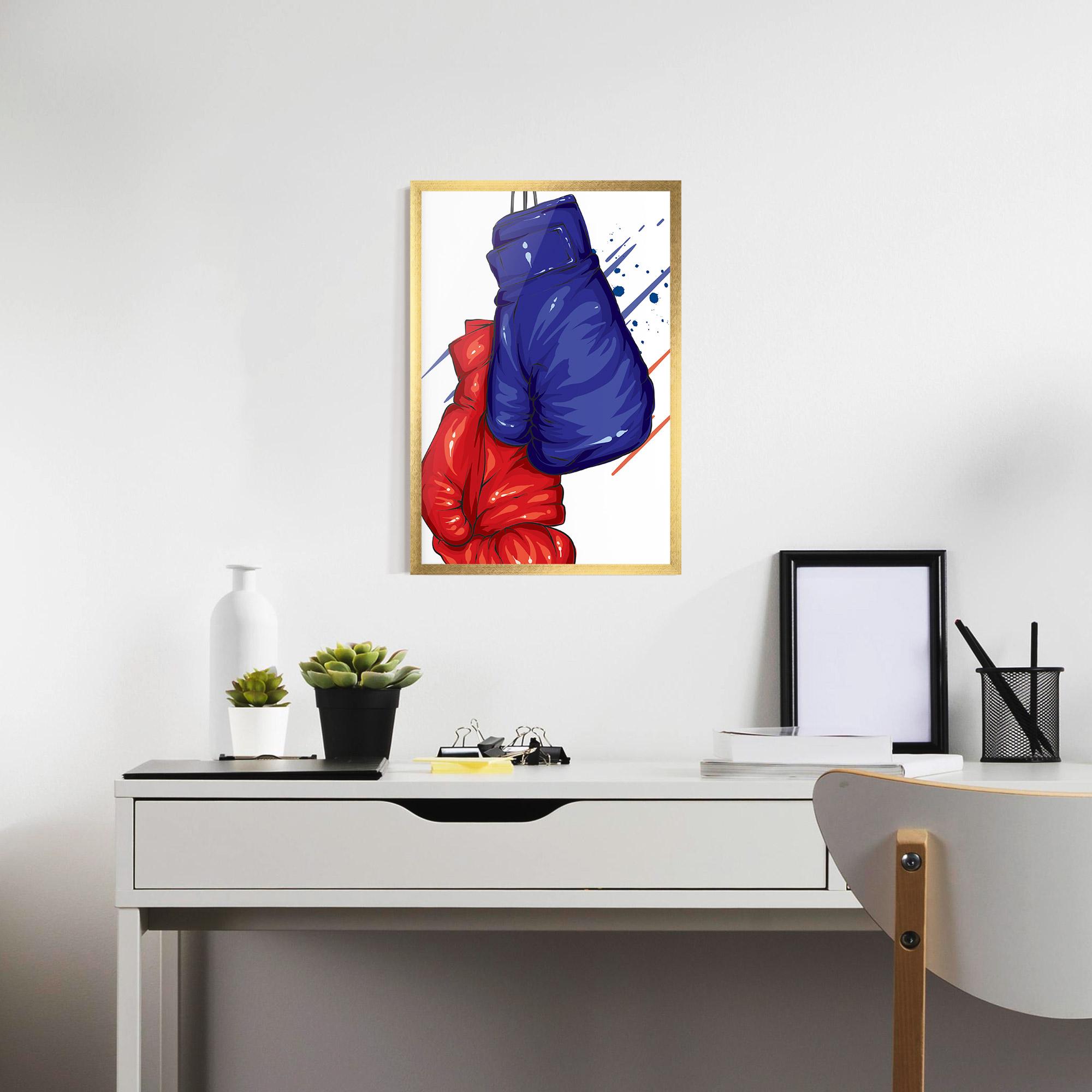 Poster Înrămat Blue Red Gloves mockup 7