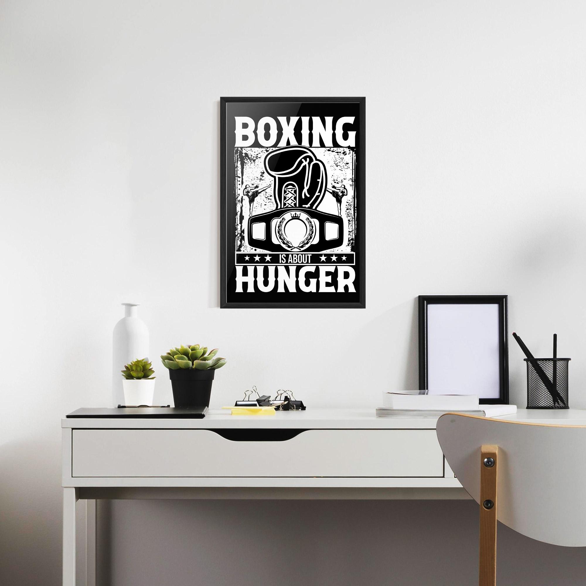 Poster Înrămat Boxing Hunger mockup 7