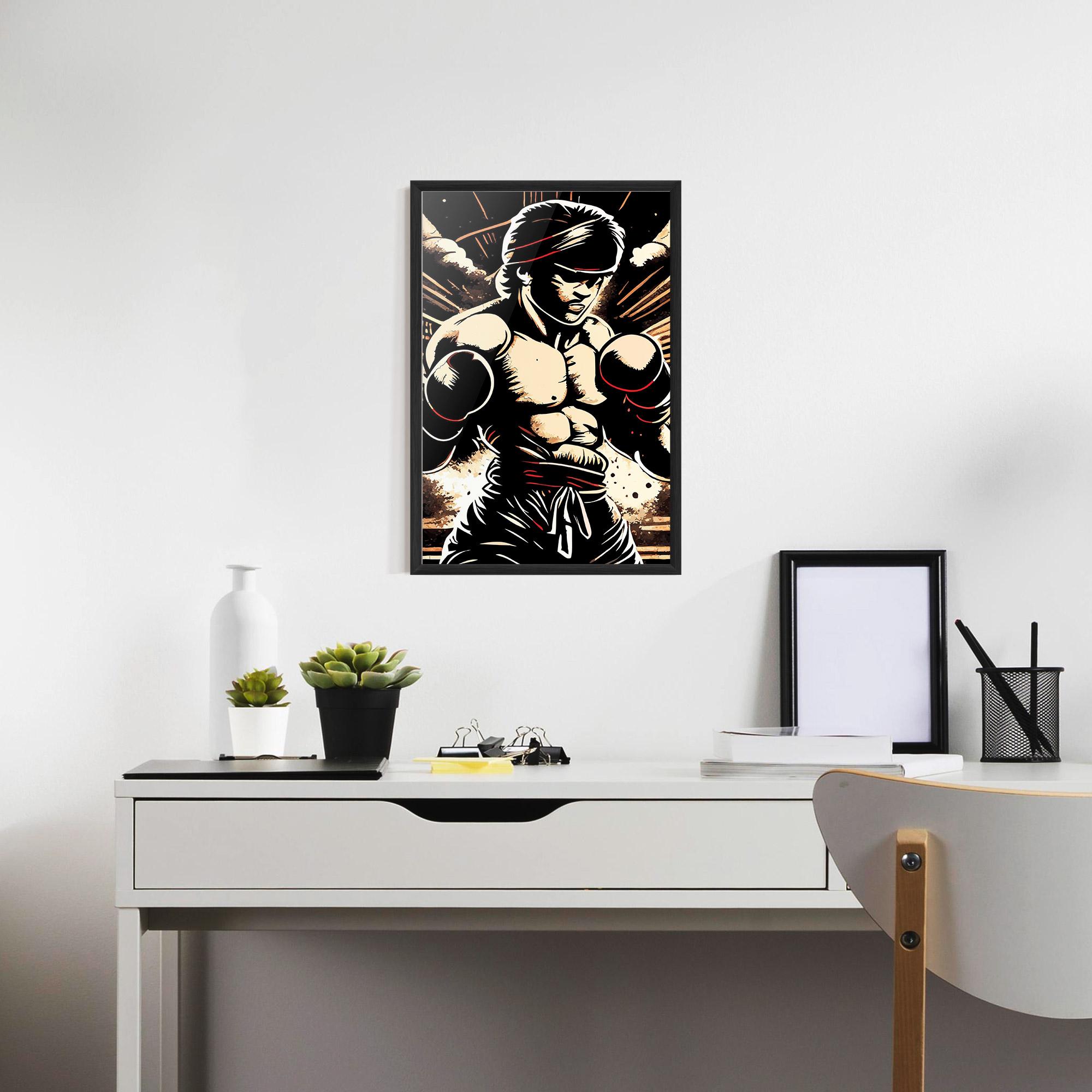 Poster Înrămat Boxing Video Game mockup 7