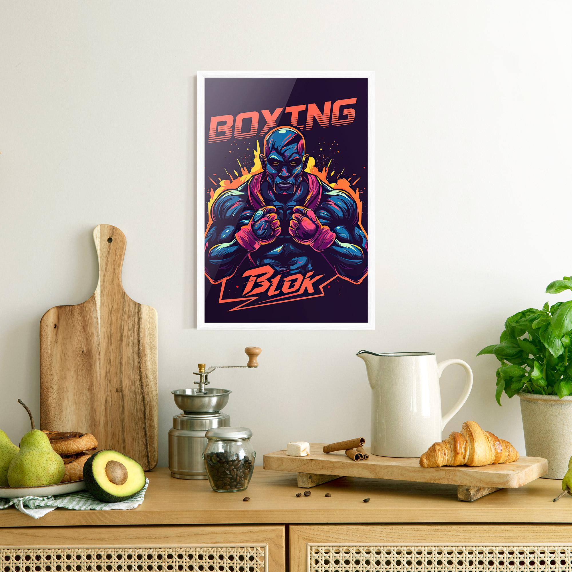 Poster Înrămat Boxing Blok mockup 8