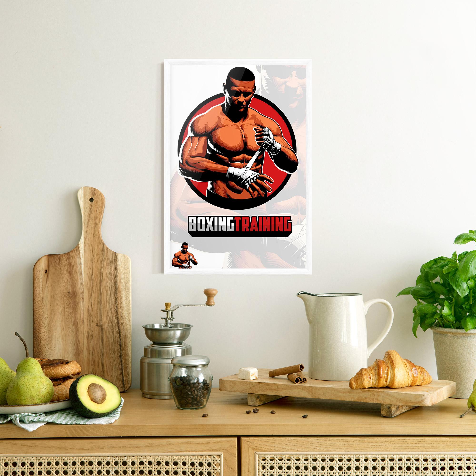 Poster Înrămat Training Fighter mockup 8