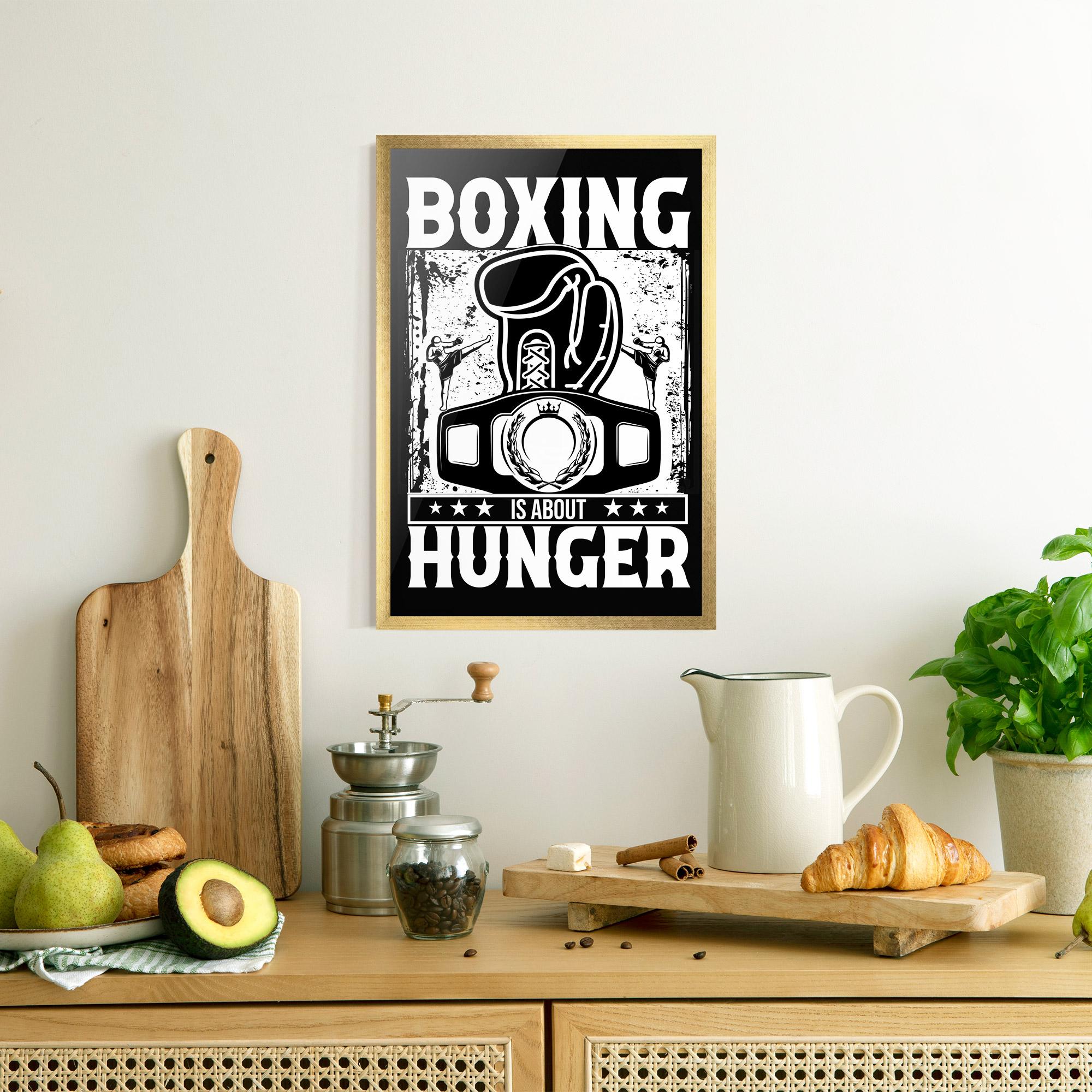 Poster Înrămat Boxing Hunger mockup 8