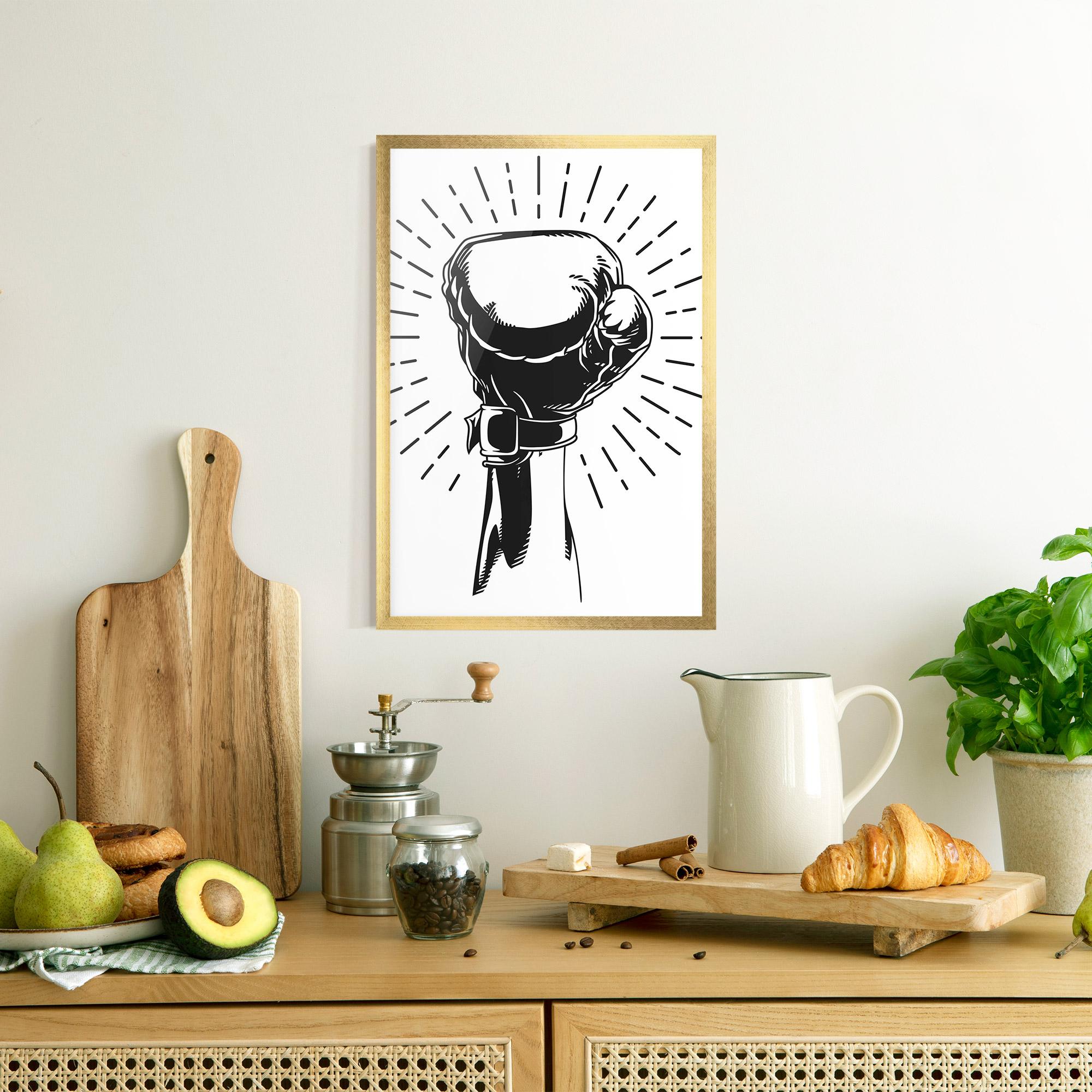 Poster Înrămat White Hand Boxing mockup 8