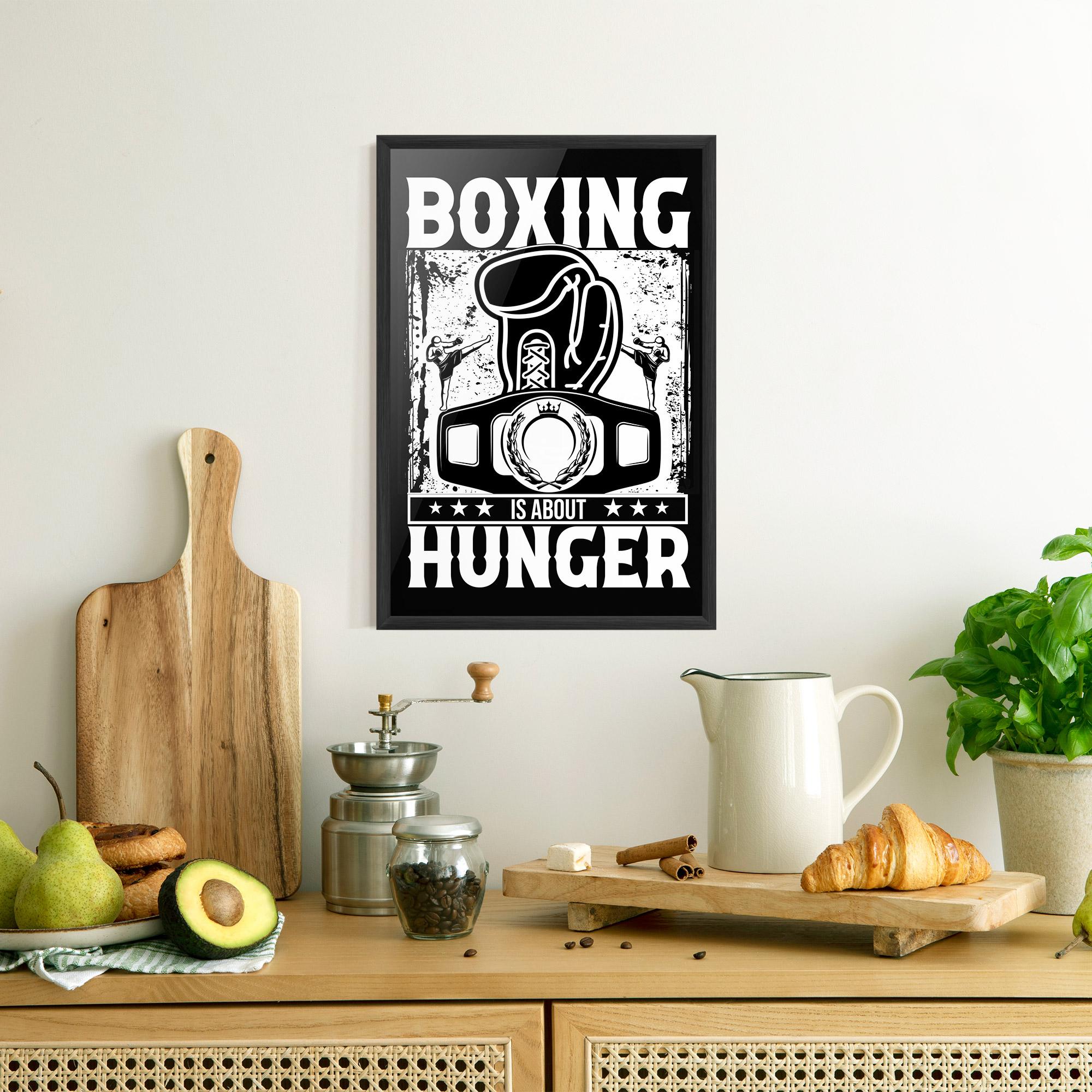 Poster Înrămat Boxing Hunger mockup 8