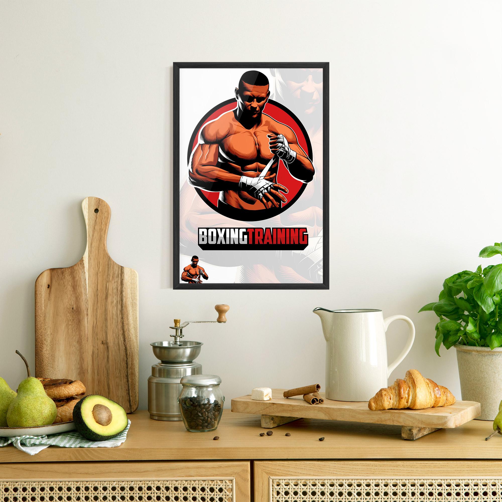 Poster Înrămat Training Fighter mockup 8