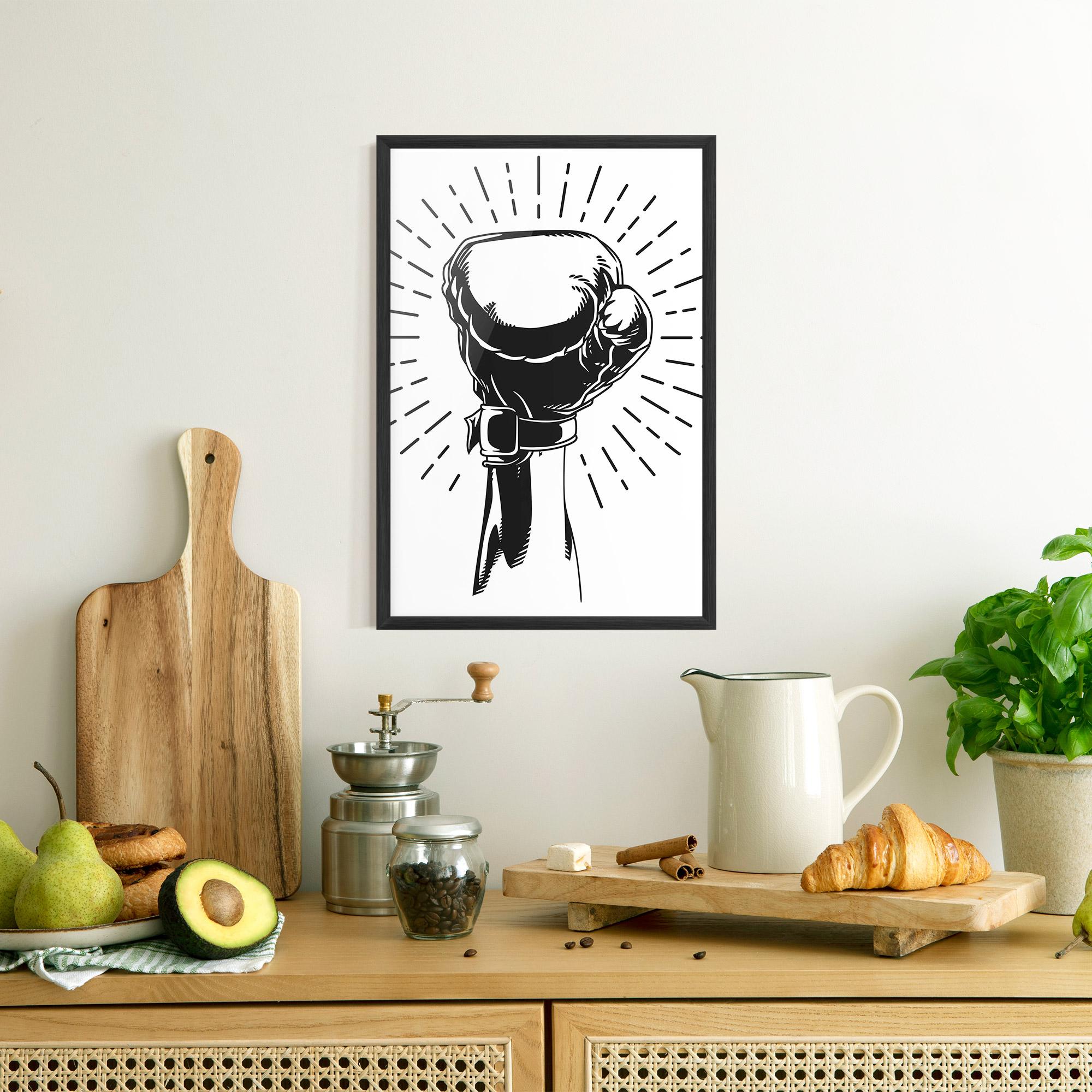 Poster Înrămat White Hand Boxing mockup 8