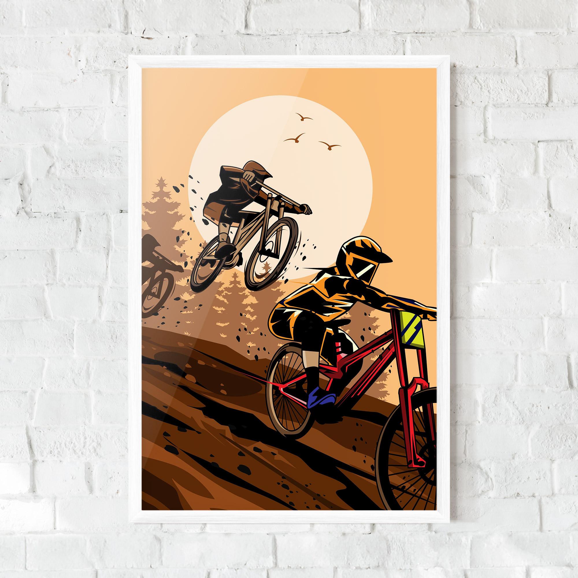 Poster Înrămat Downhill Bike mockup 0
