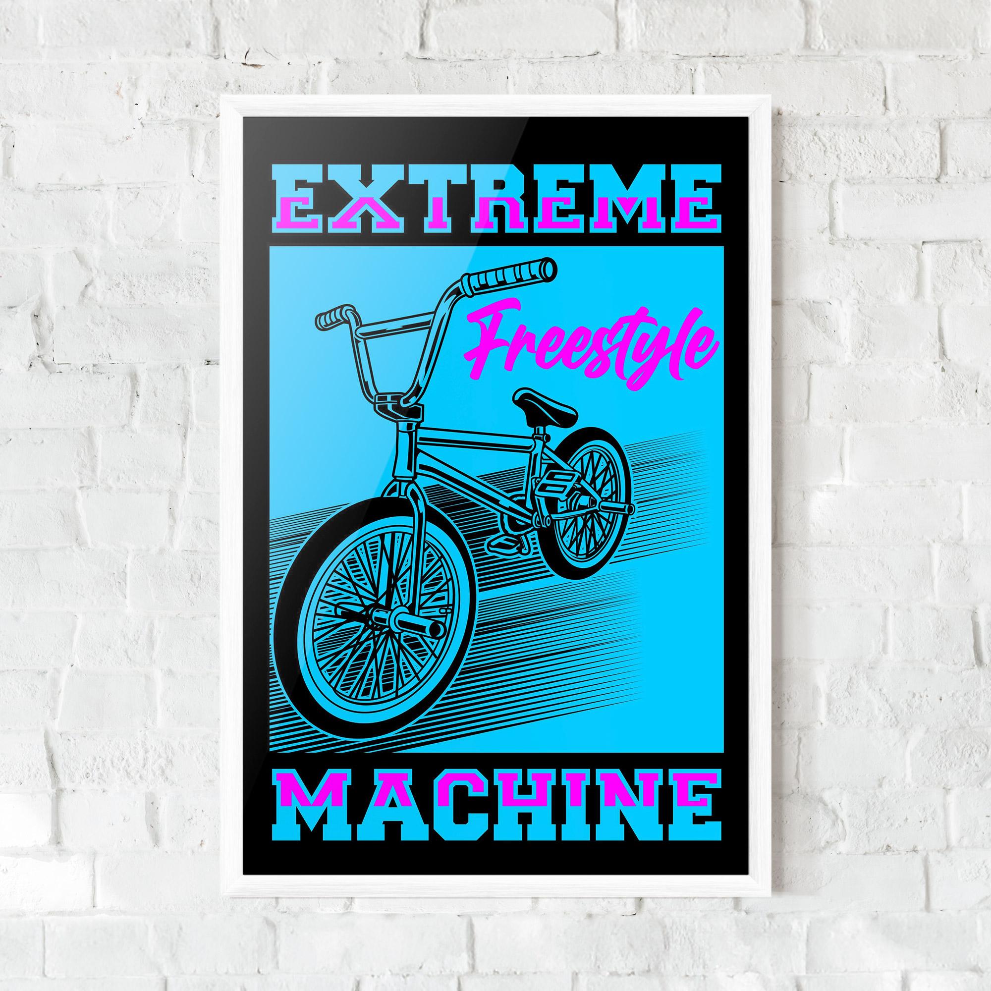 Poster Înrămat Extreme Machine mockup 0