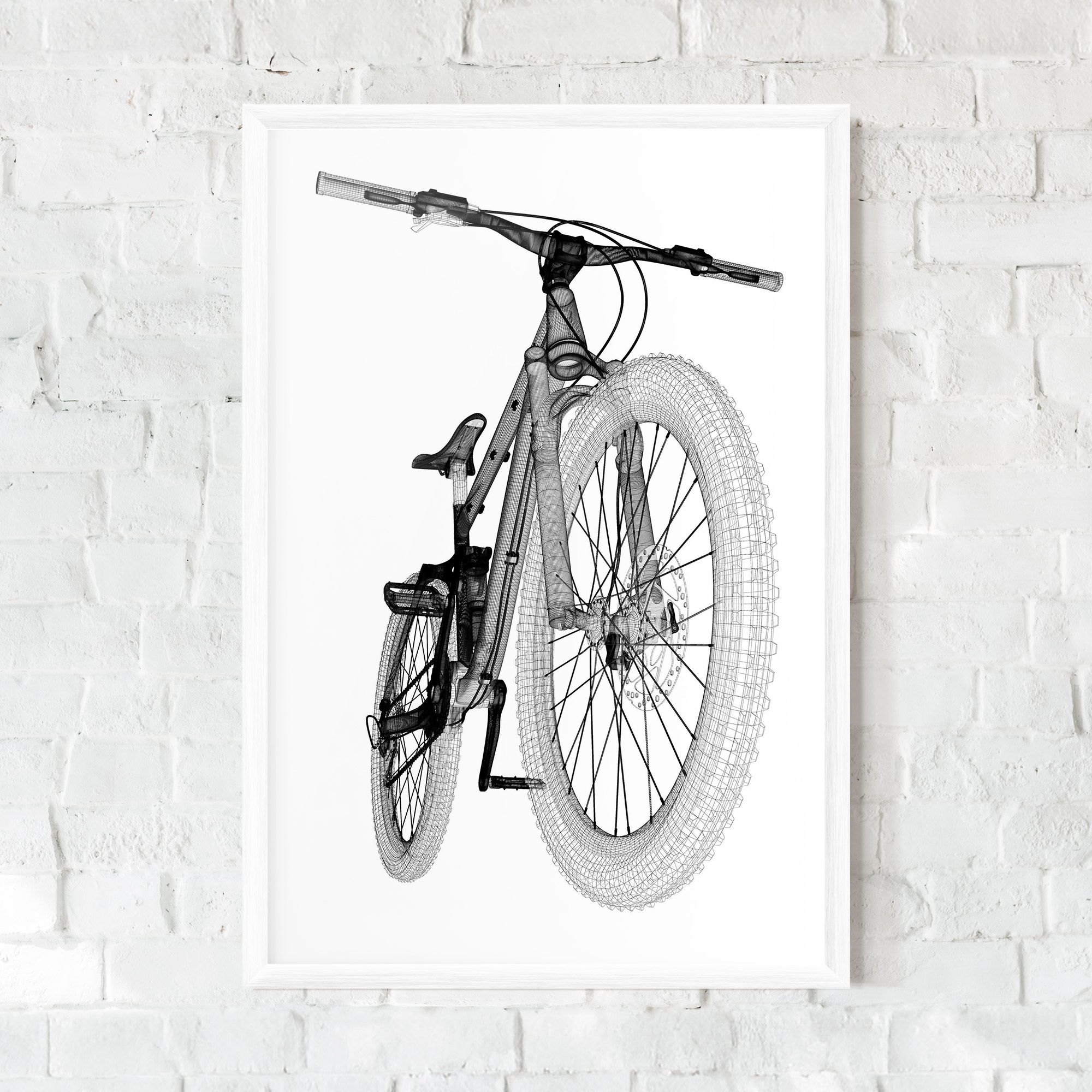 Mountain Bicycle 3d Model mockup 0