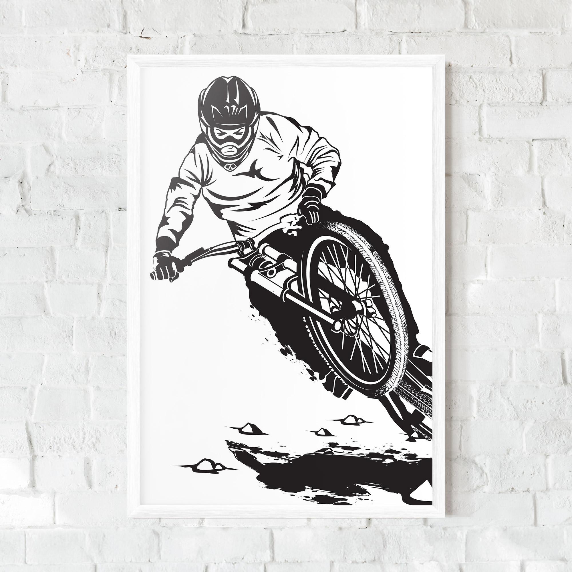 Poster Înrămat Standing Downhill mockup 0