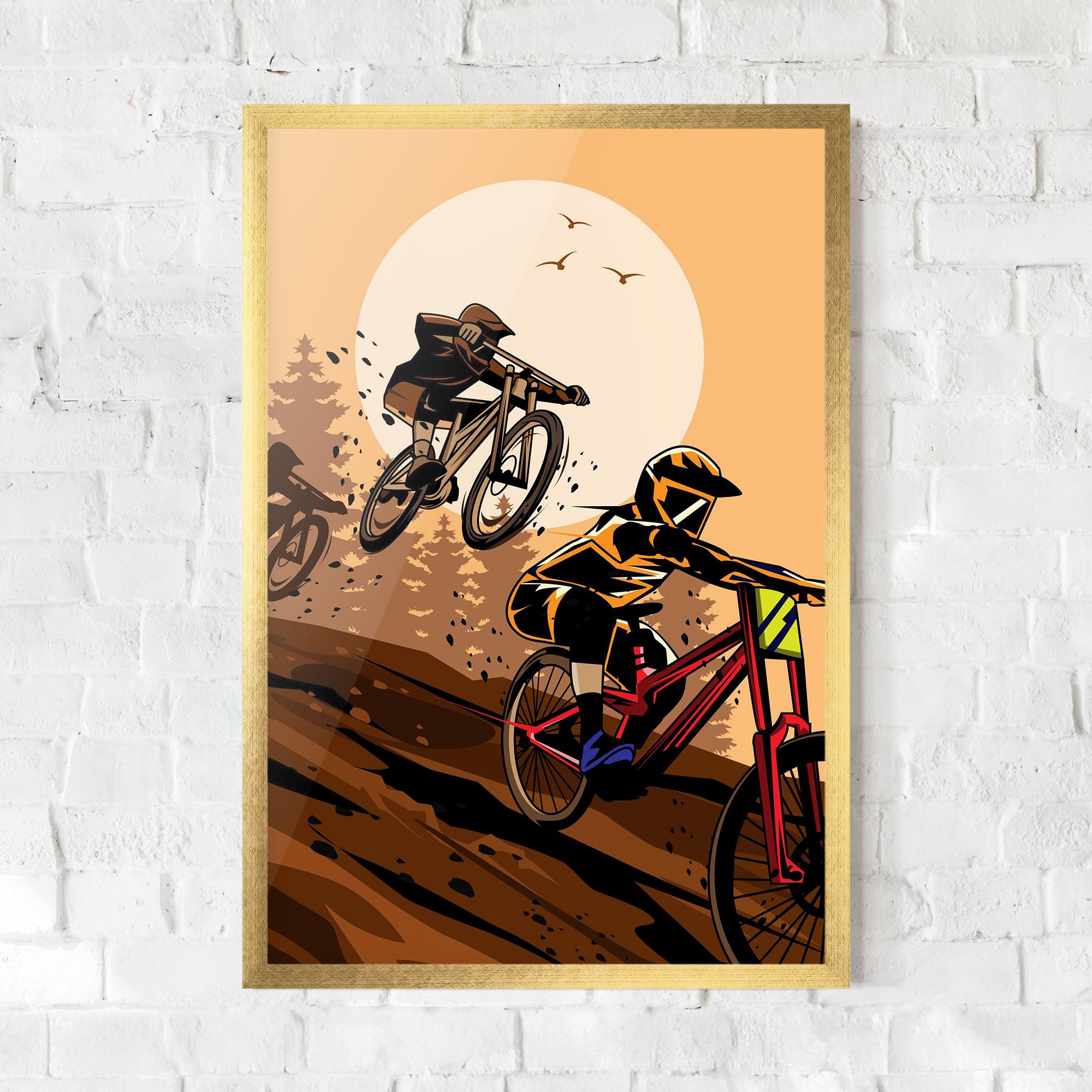 Poster Înrămat Downhill Bike mockup 0