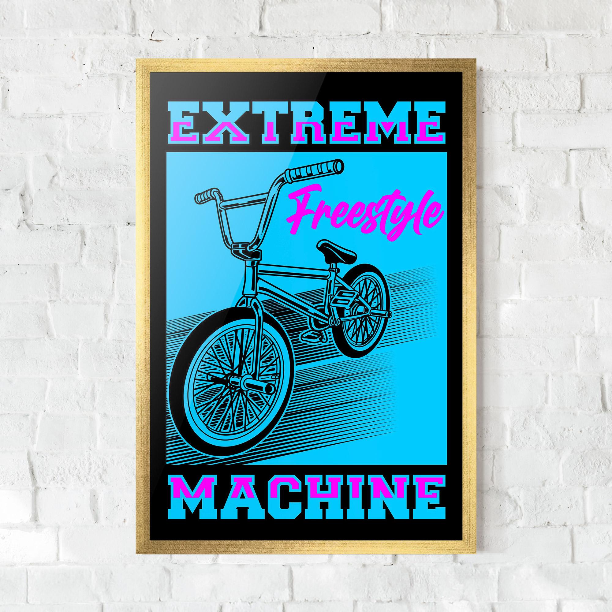 Poster Înrămat Extreme Machine mockup 0