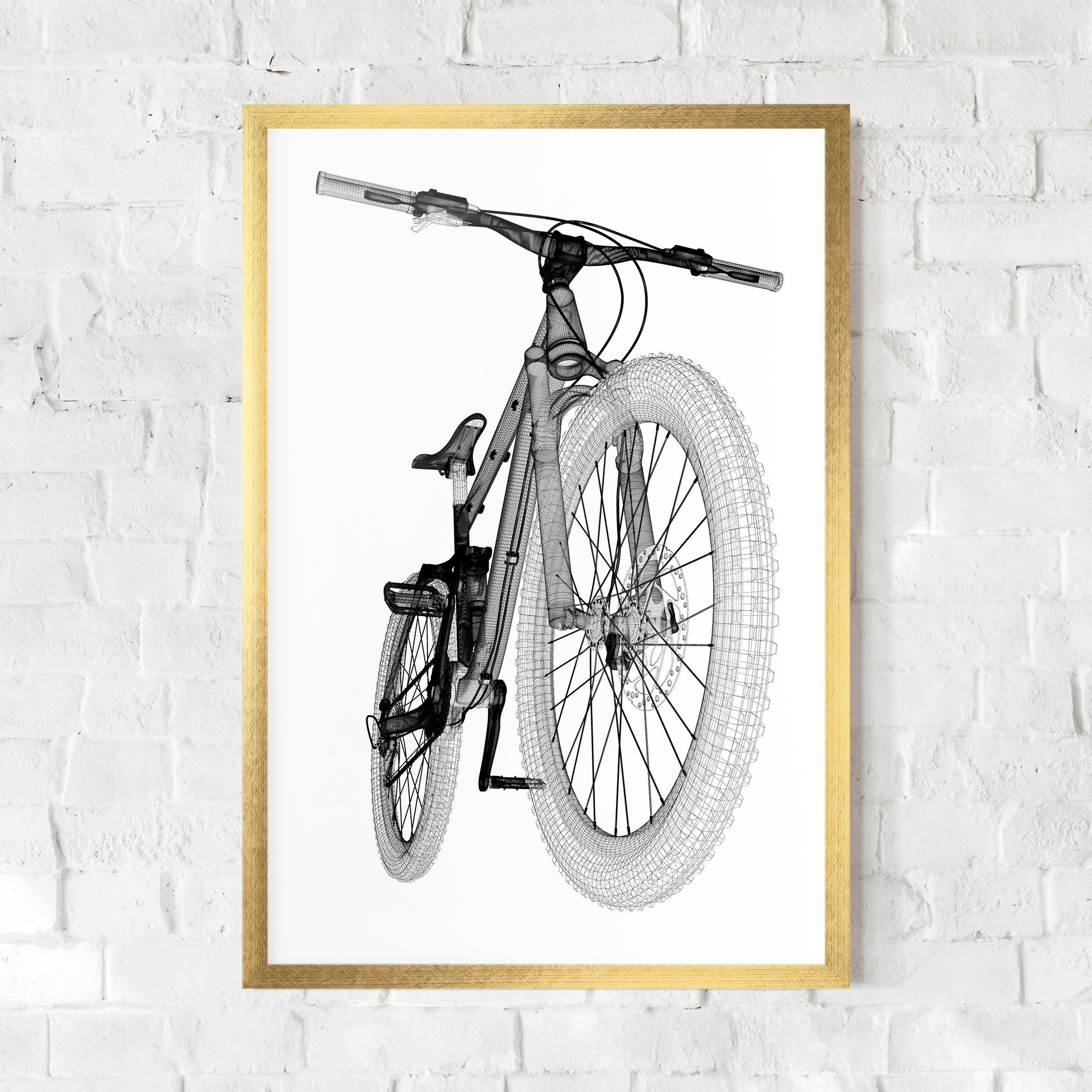 Mountain Bicycle 3d Model mockup 0