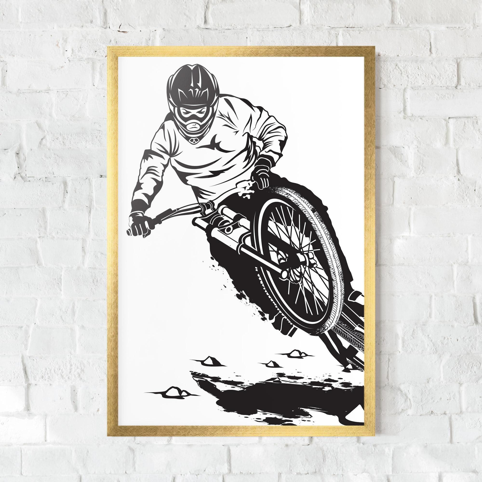 Poster Înrămat Standing Downhill mockup 0